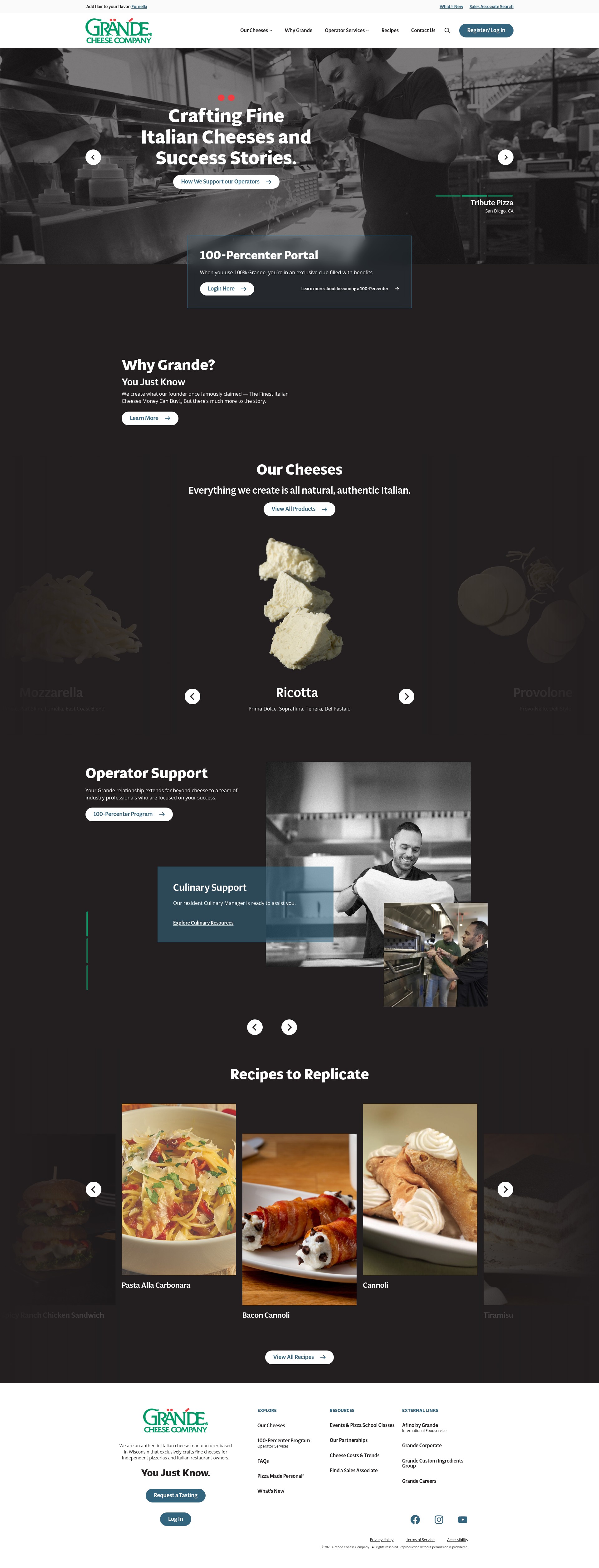 Screenshot of grandecheese.com