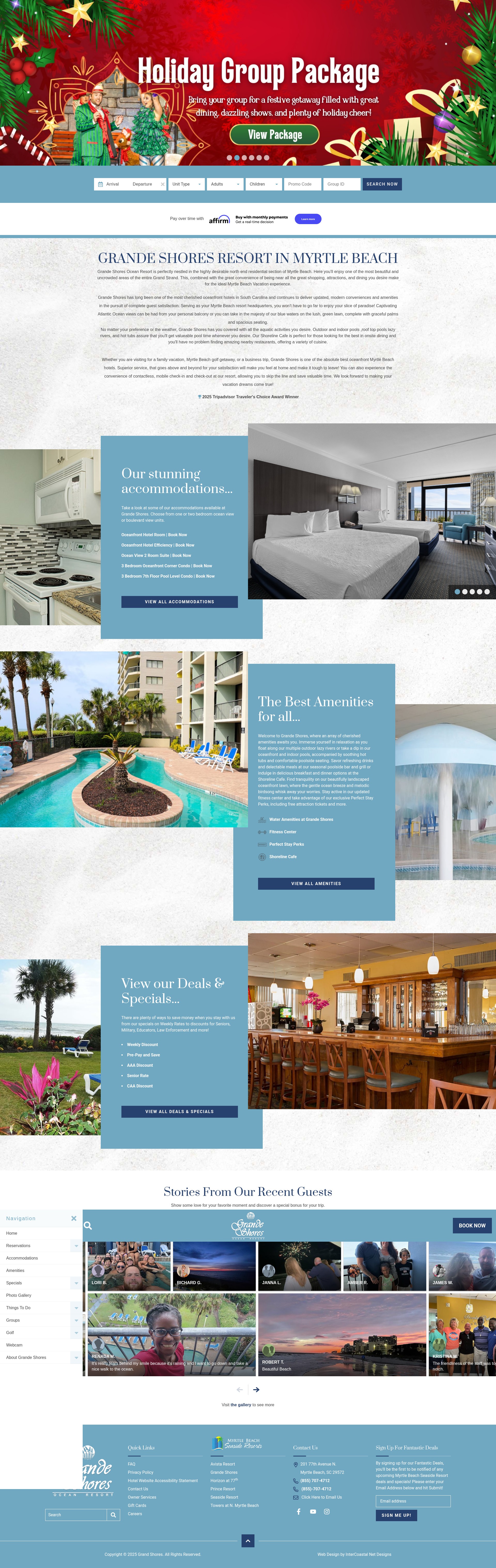 Screenshot of grandeshores.com