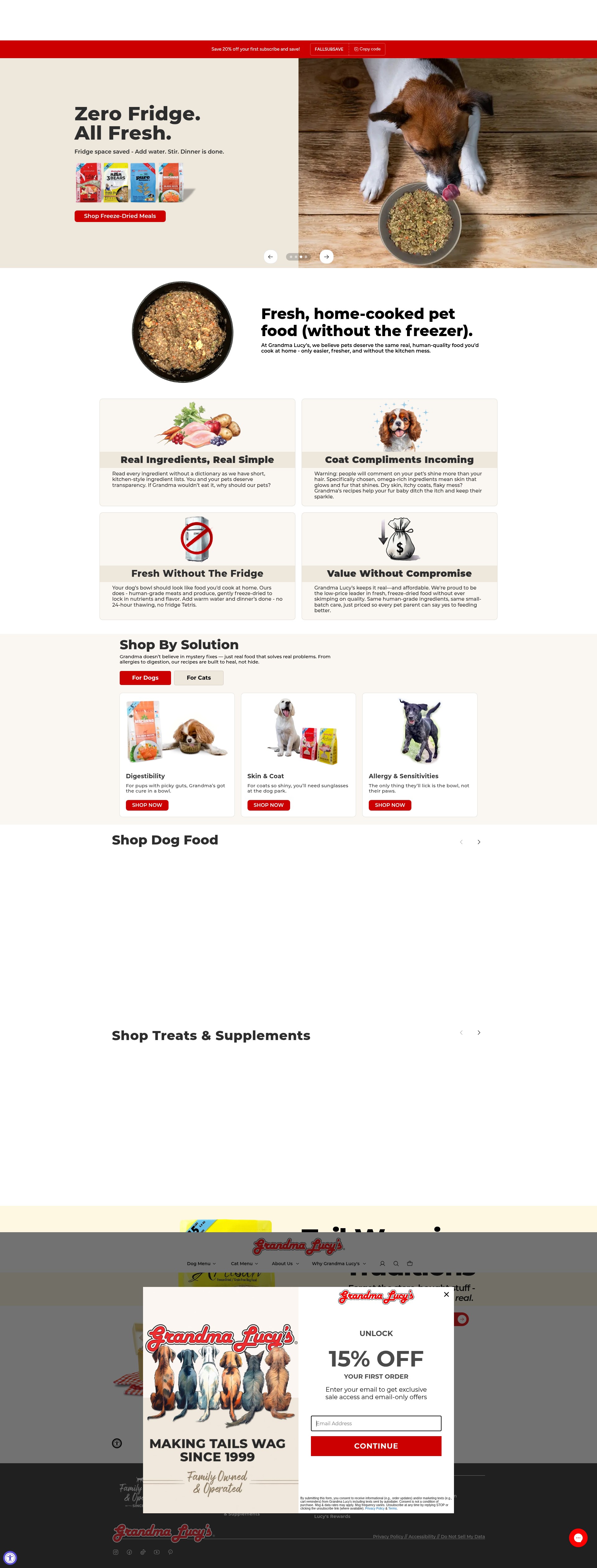 Screenshot of grandmalucys.com