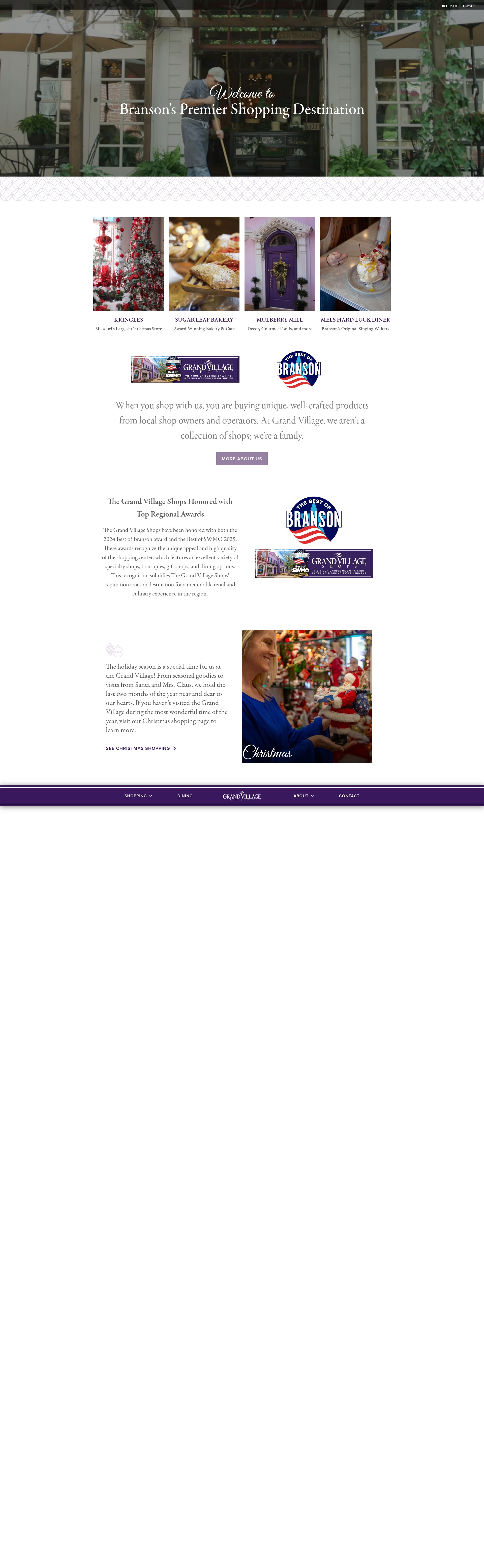 Screenshot of grandvillageshops.com