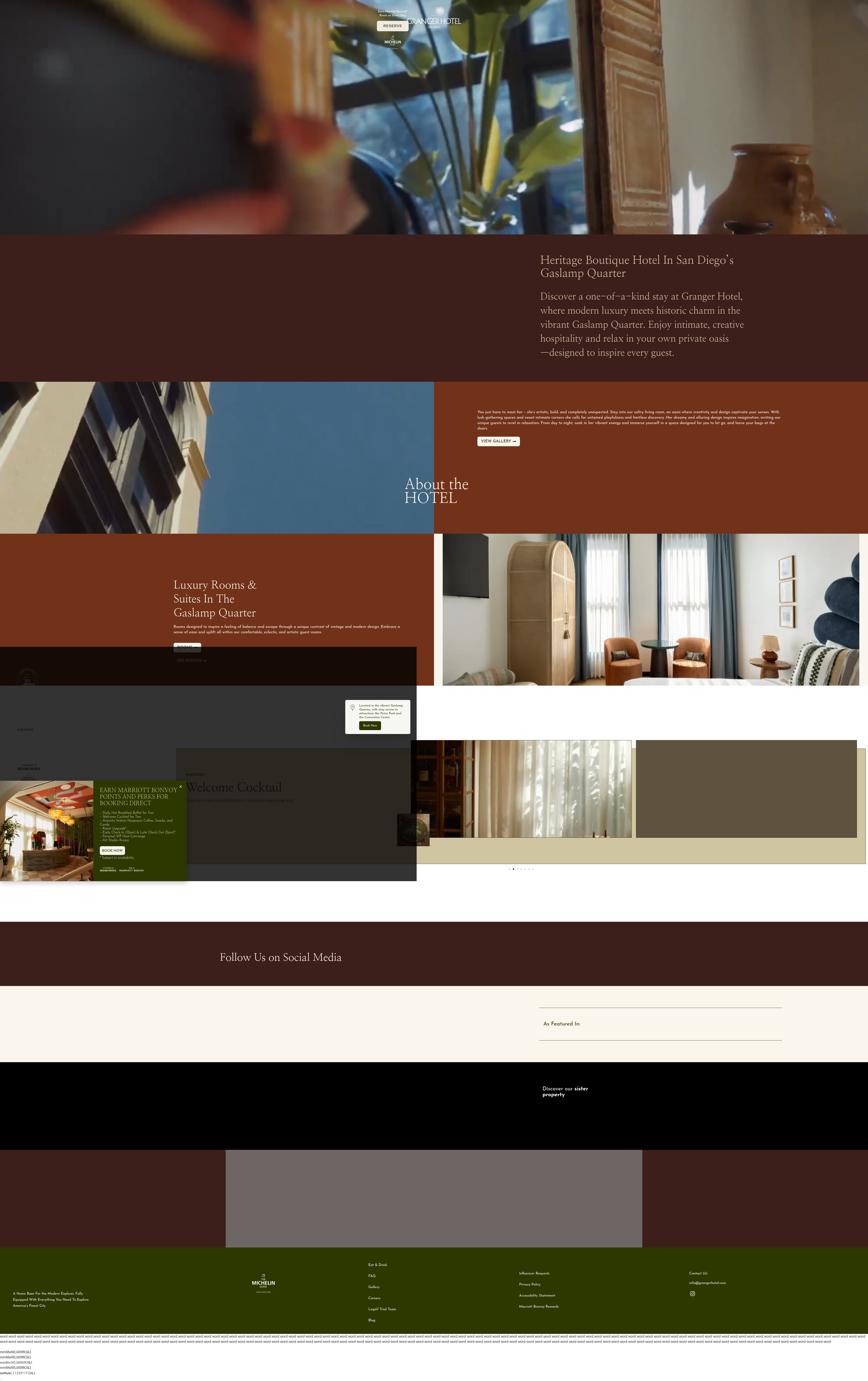 Screenshot of grangerhotel.com