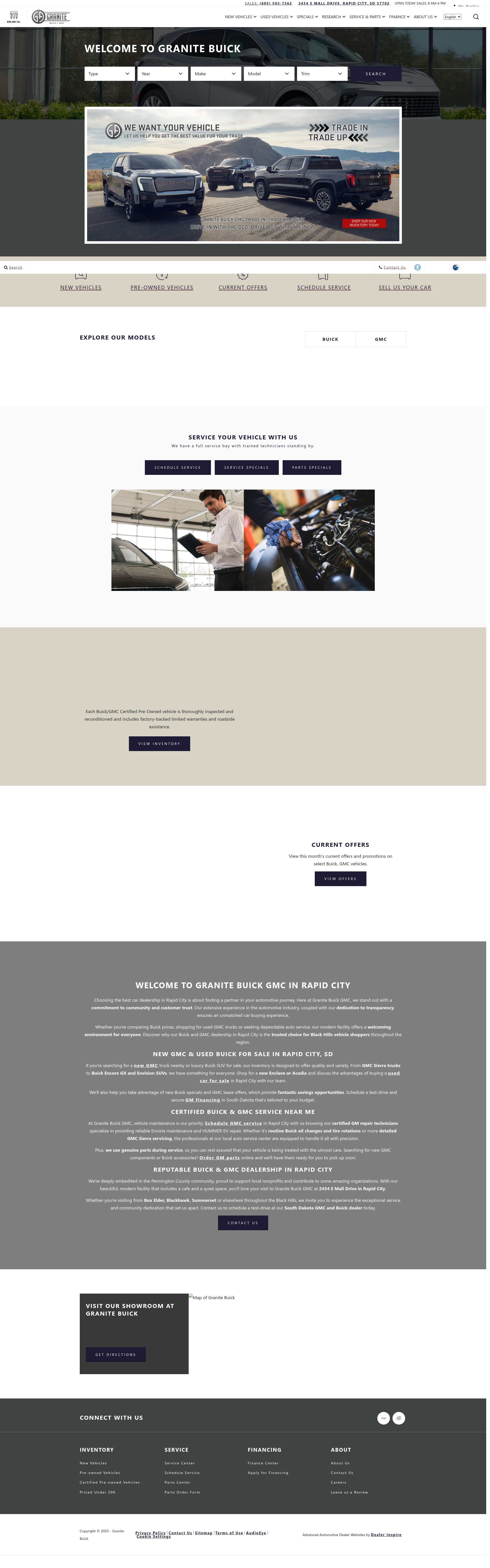 Screenshot of granitebuickgmc.com