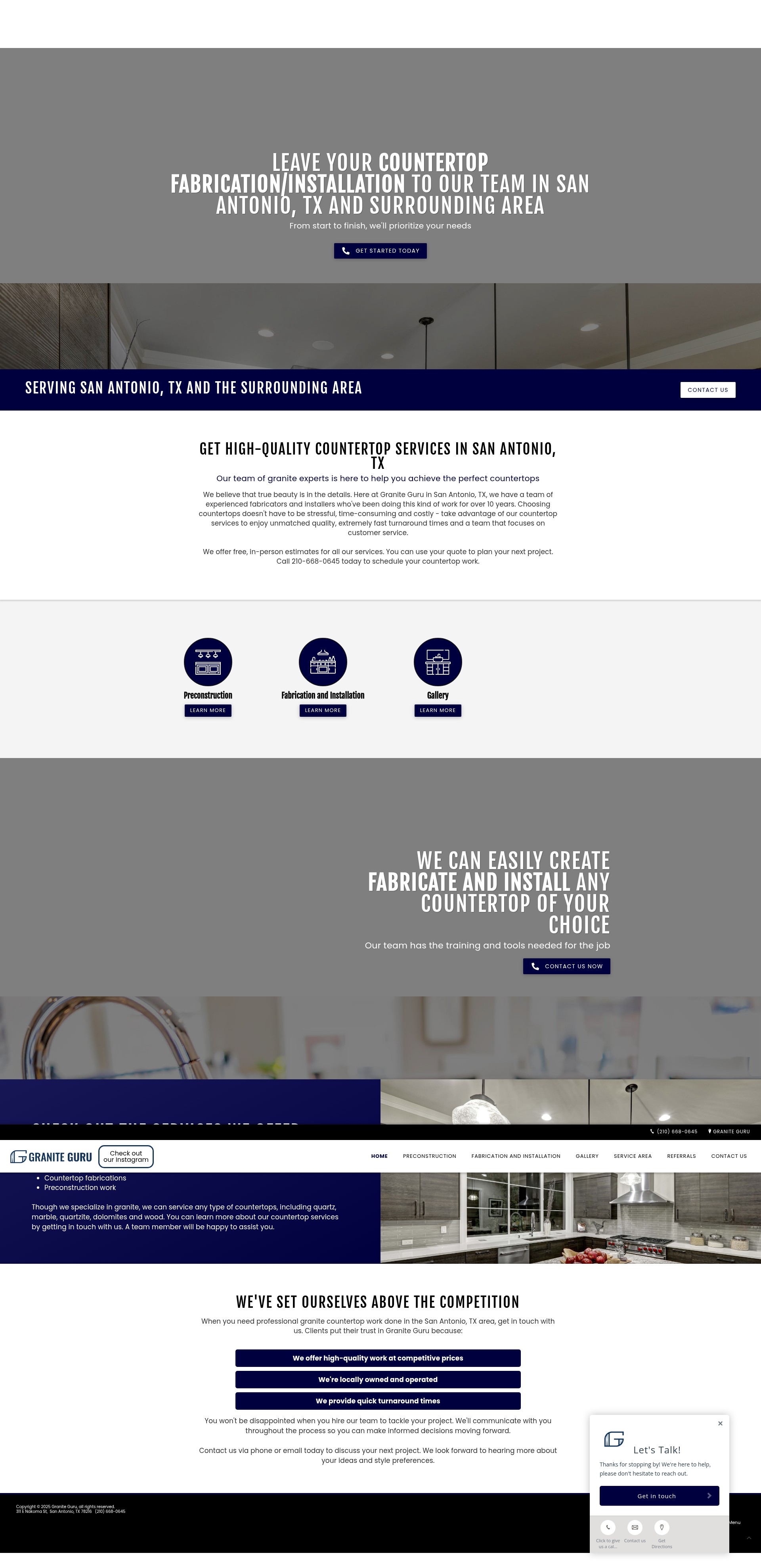Screenshot of granitegurutx.com