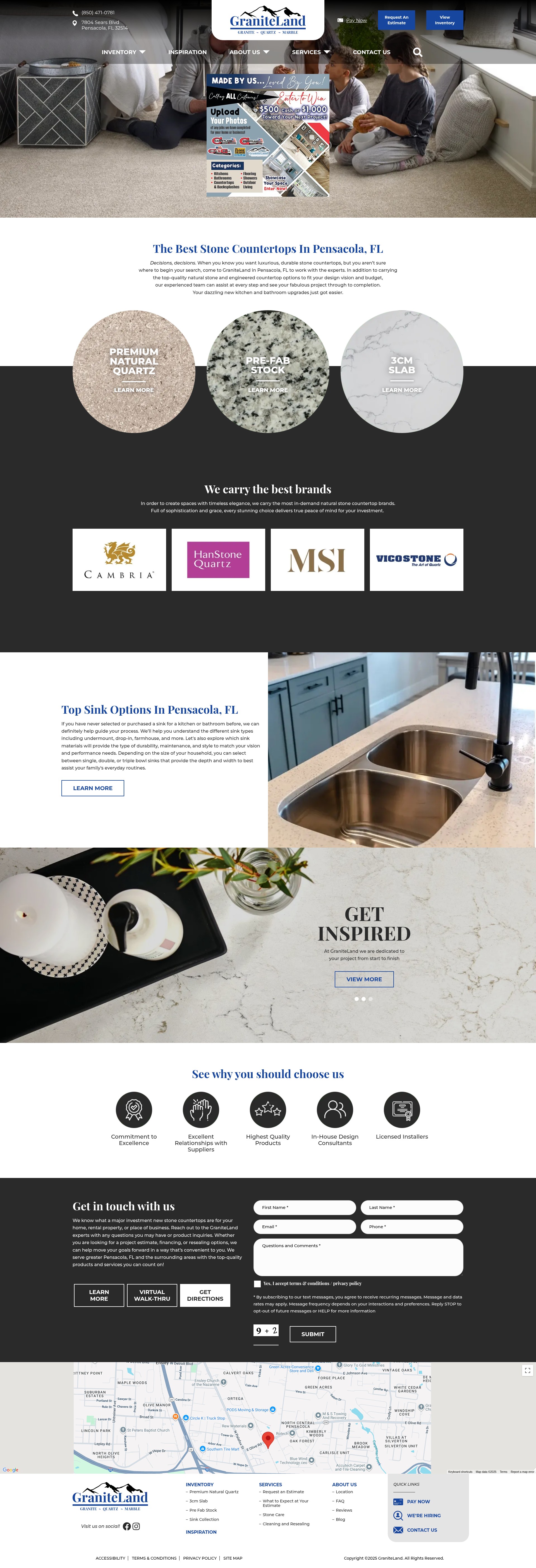 Screenshot of granitelandfl.com