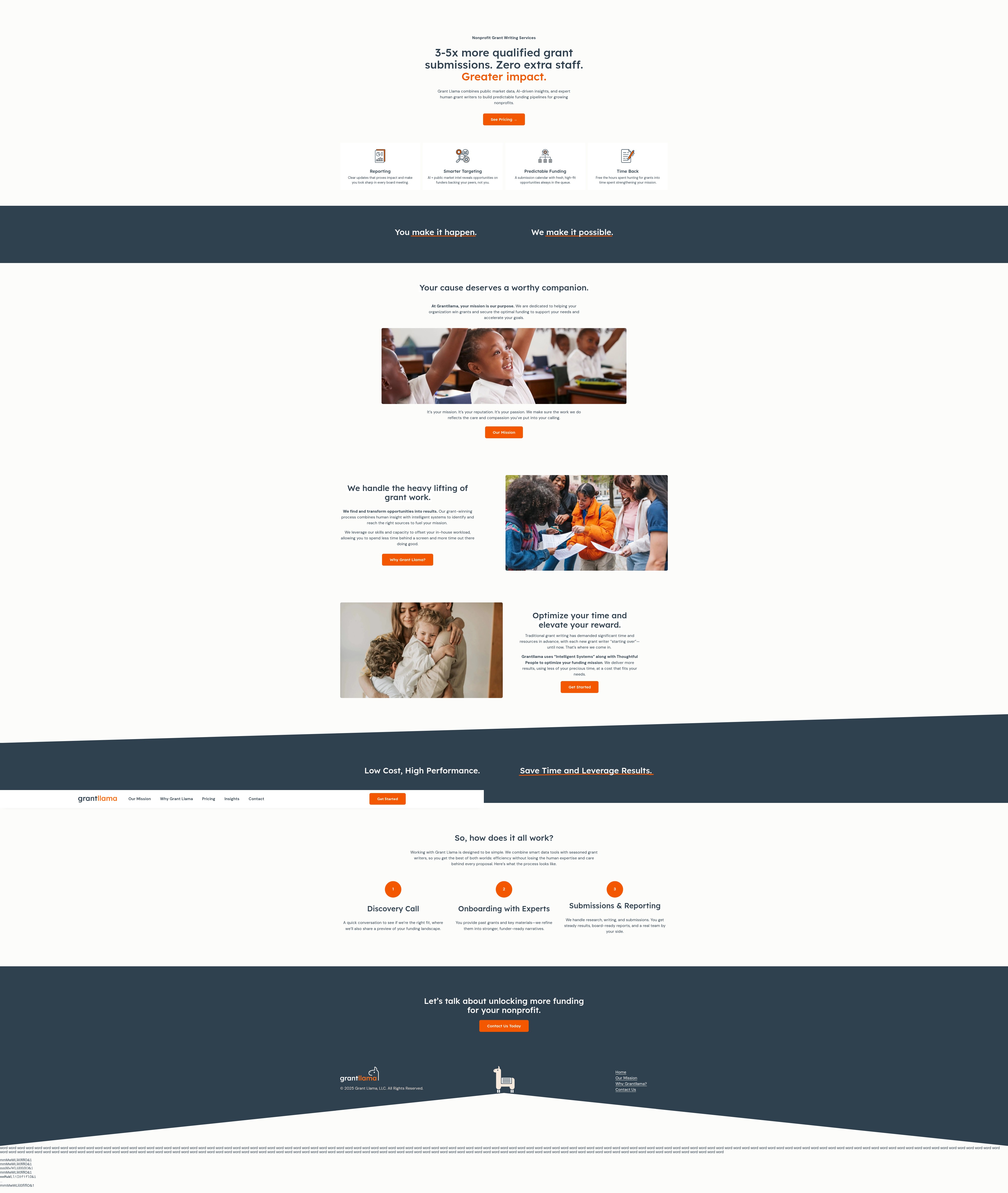 Screenshot of grantllama.com