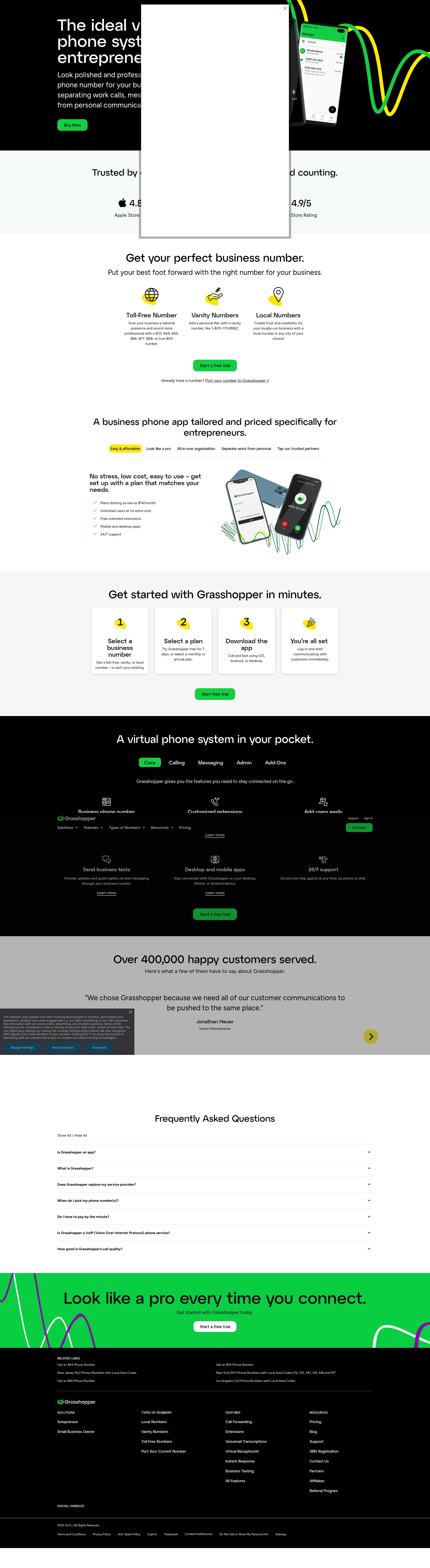 Screenshot of grasshopper.com