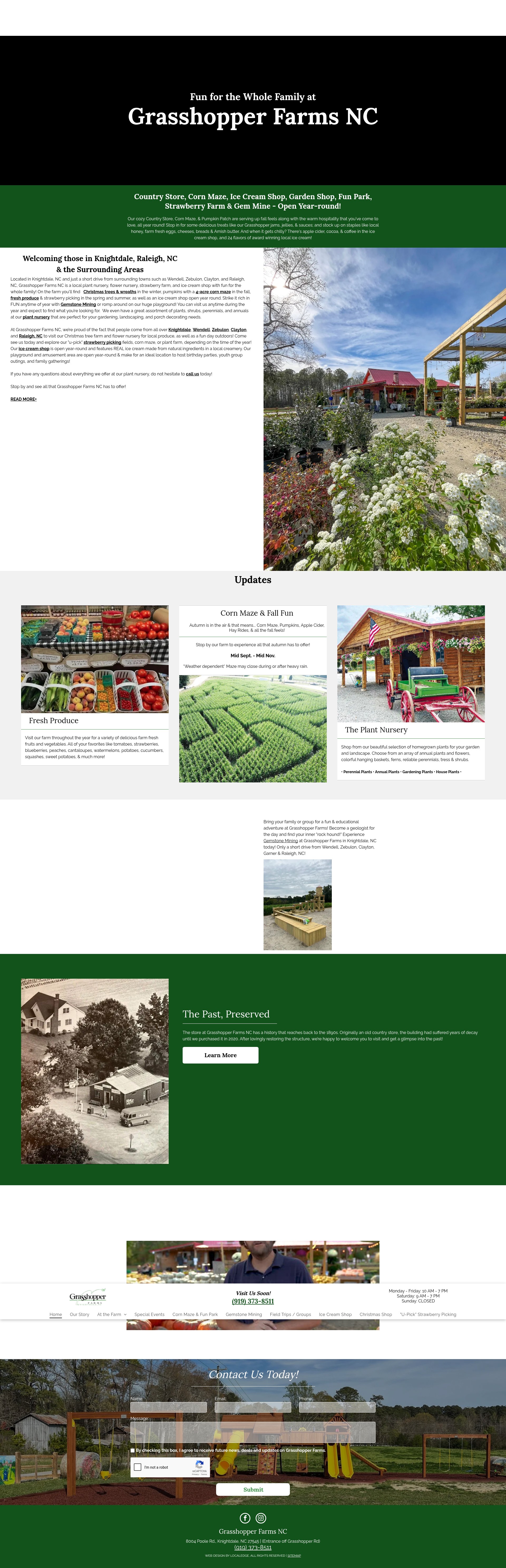 Screenshot of grasshopperfarmsnc.com