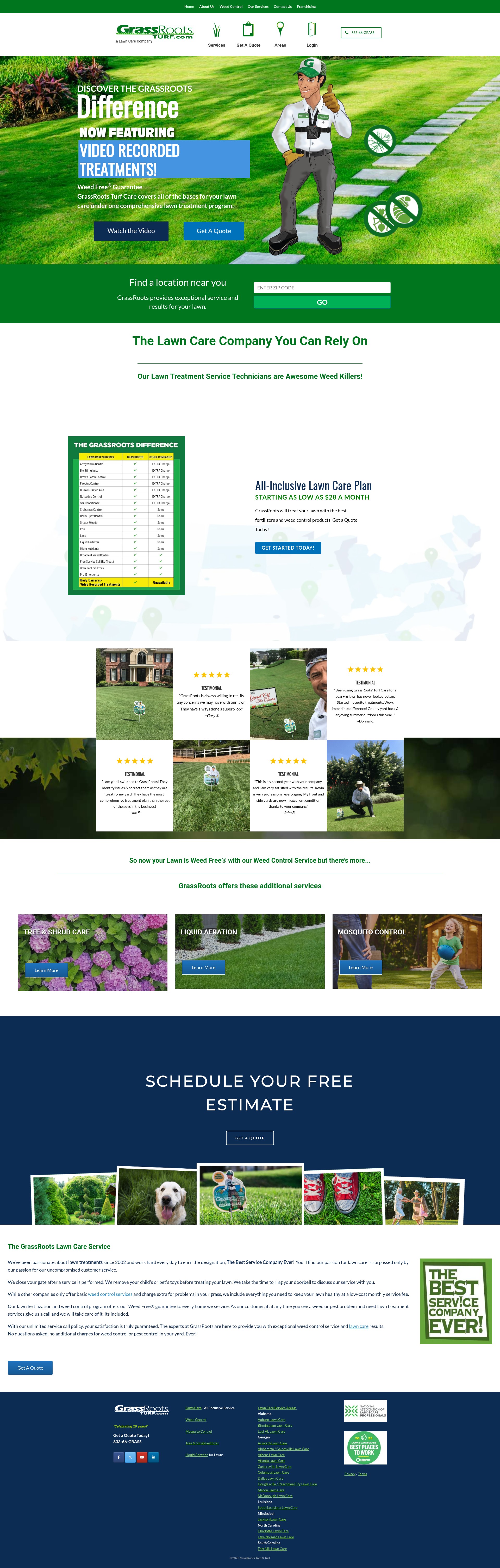 Screenshot of grassrootsturf.com