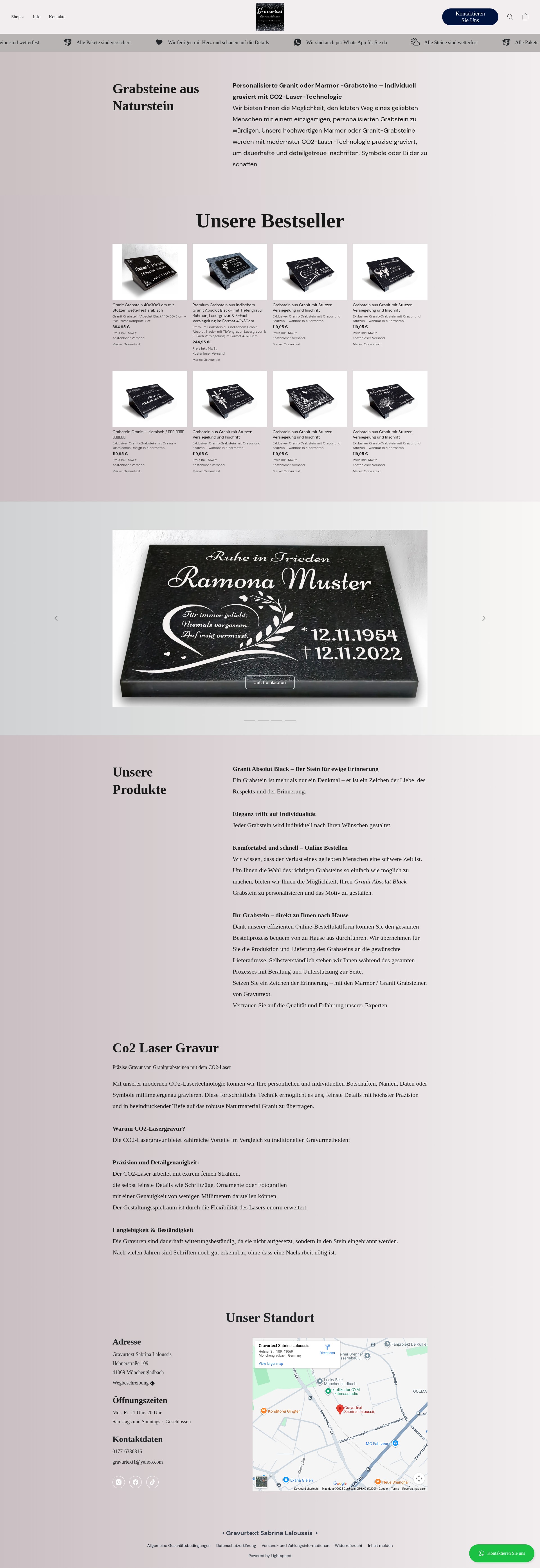 Screenshot of gravurtext.com