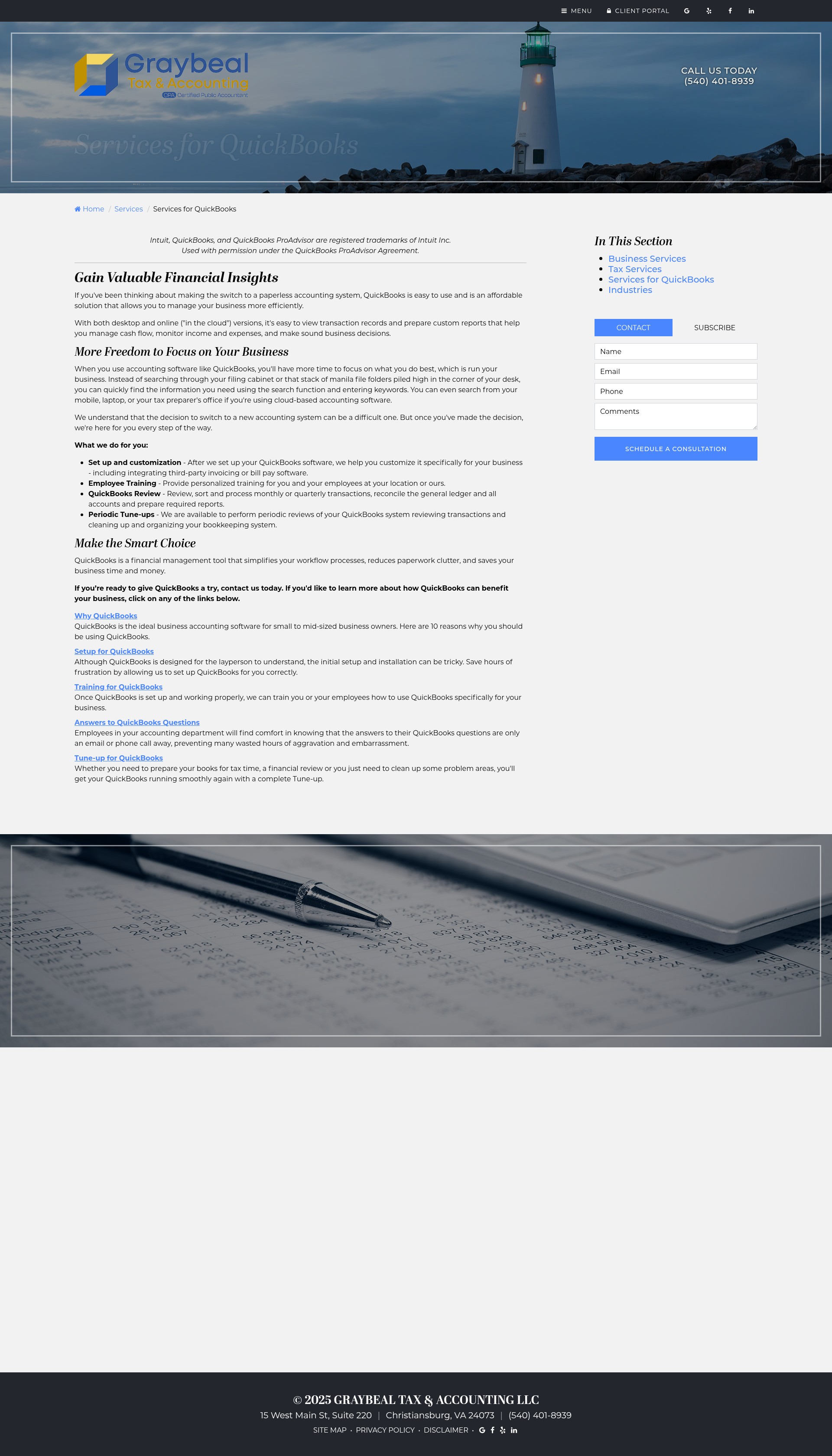Screenshot of graybealcpa.com