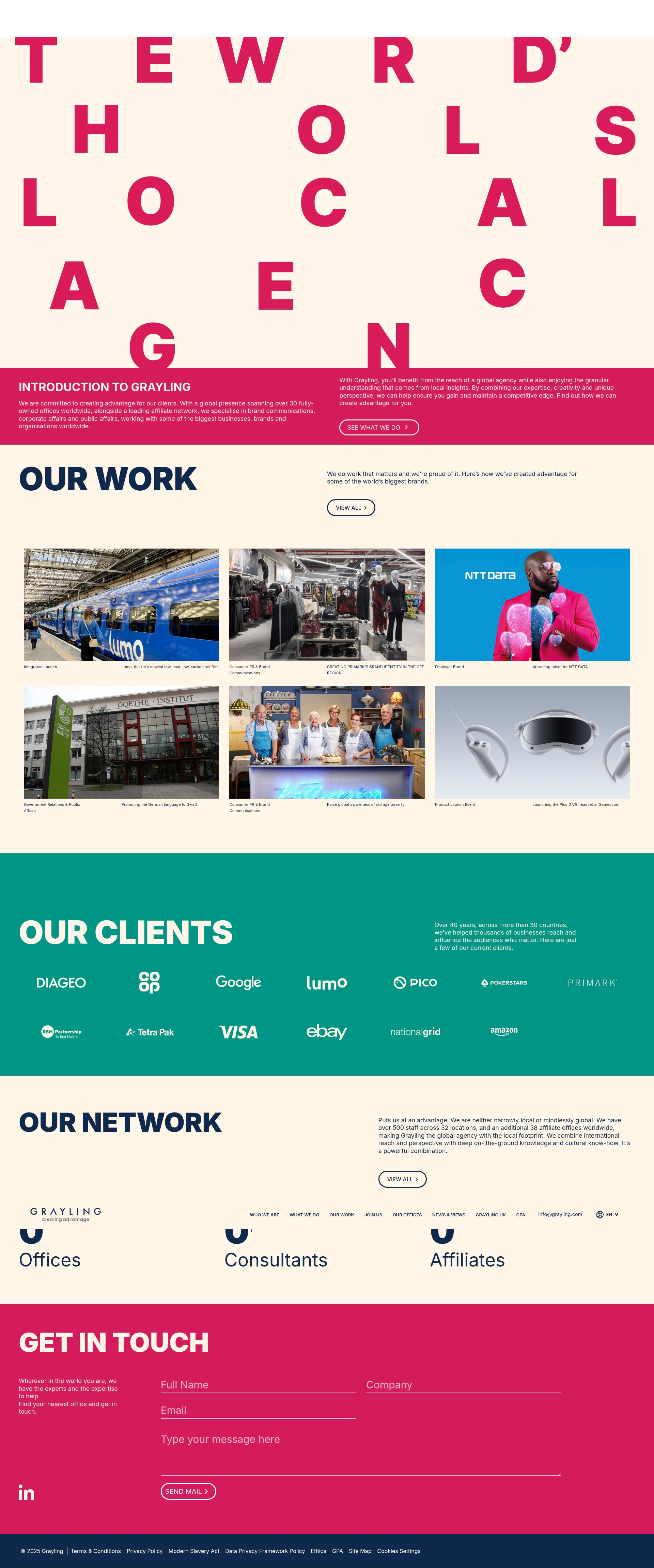 Screenshot of grayling.com