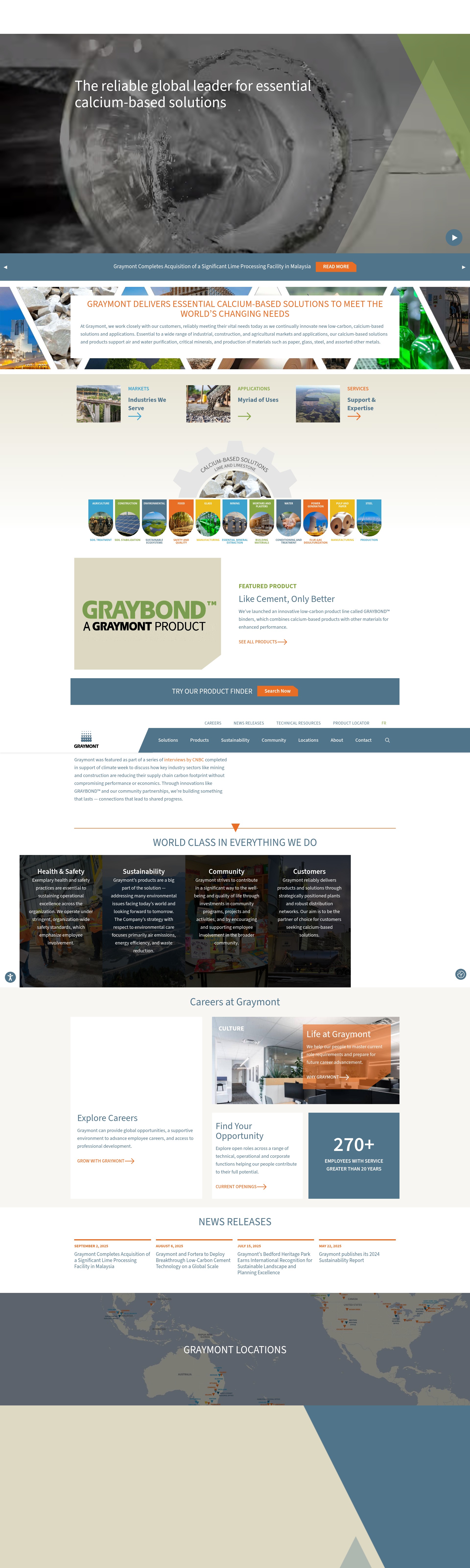 Screenshot of graymont.com