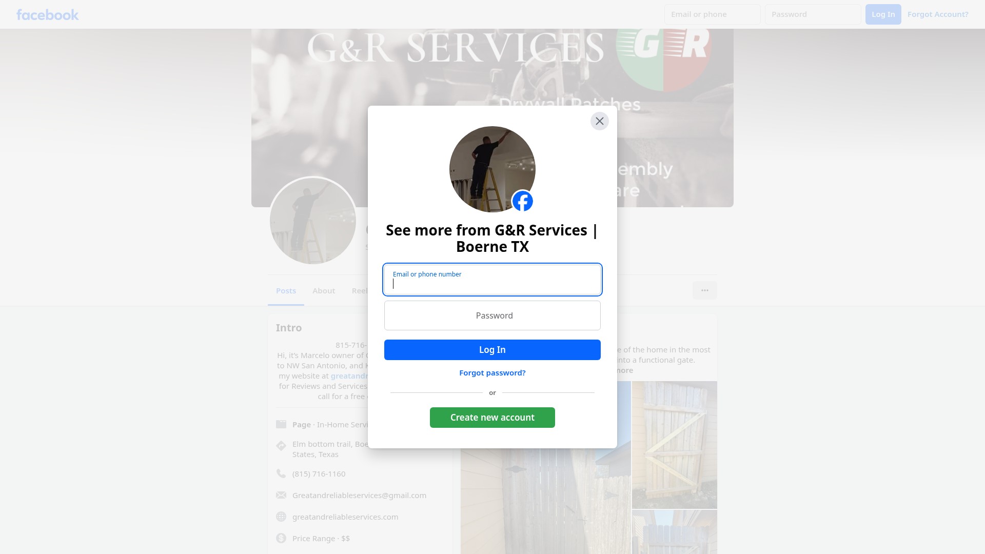 Screenshot of greatandreliableservices.com