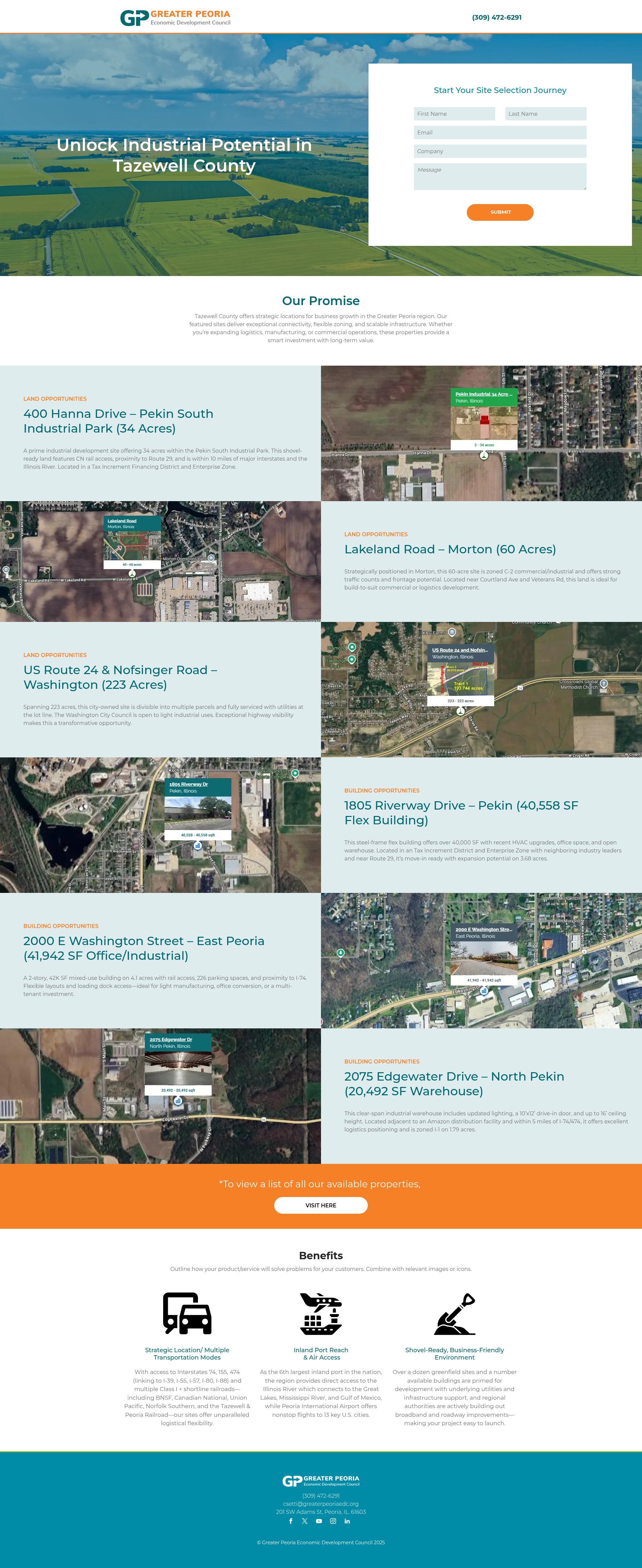 Screenshot of greater-peoria-economic-development.mvinc.net
