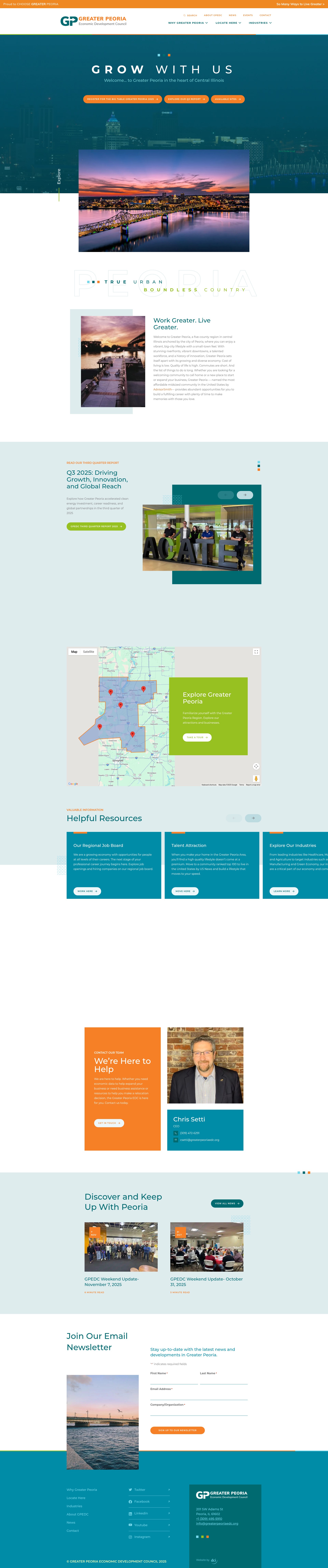 Screenshot of greaterpeoriaedc.org
