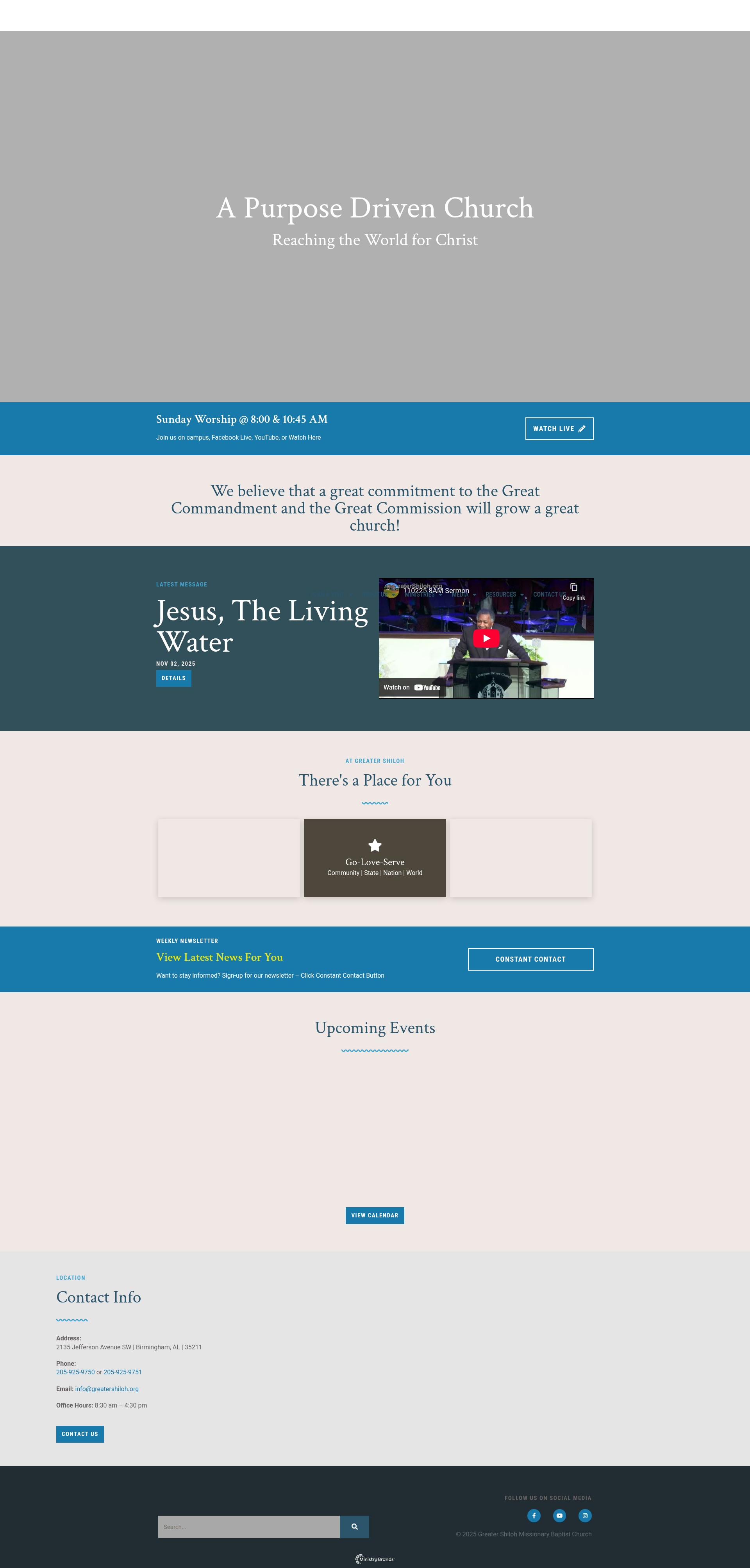 Screenshot of greatershiloh.org