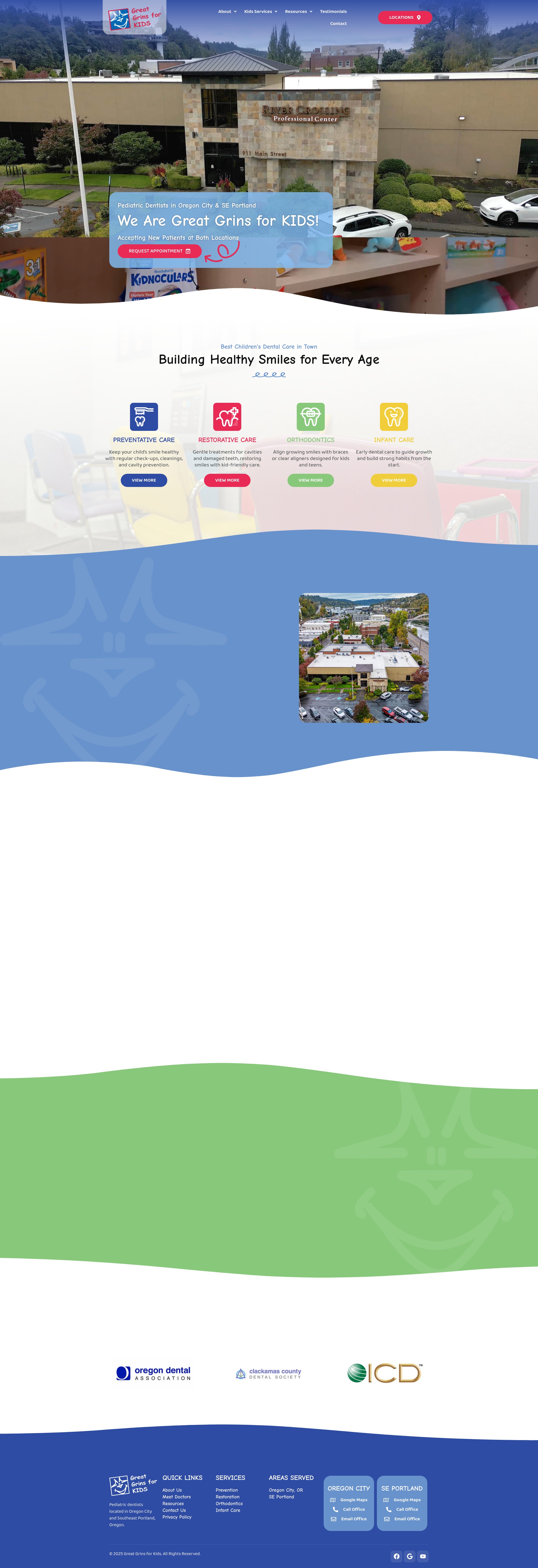 Screenshot of greatgrins.net