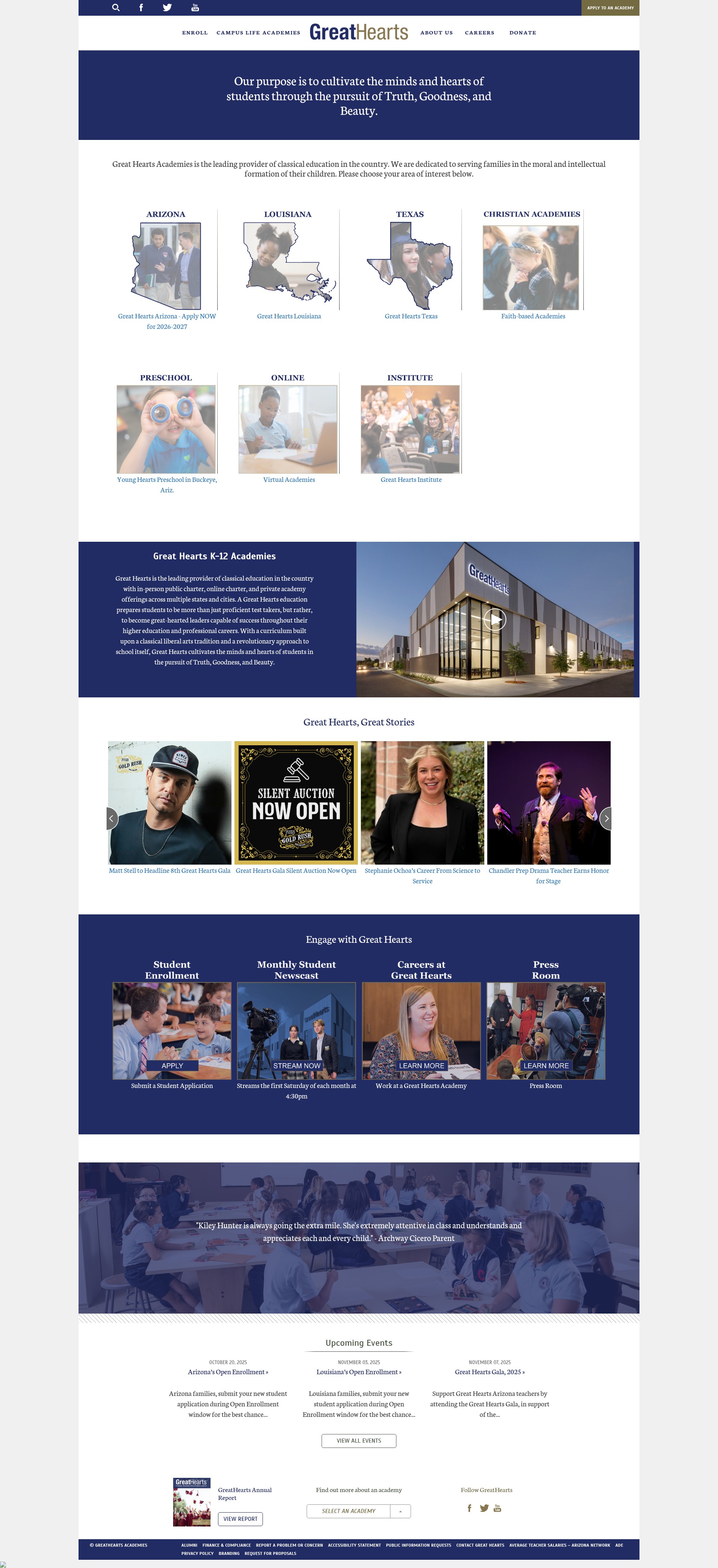 Screenshot of greatheartsamerica.org