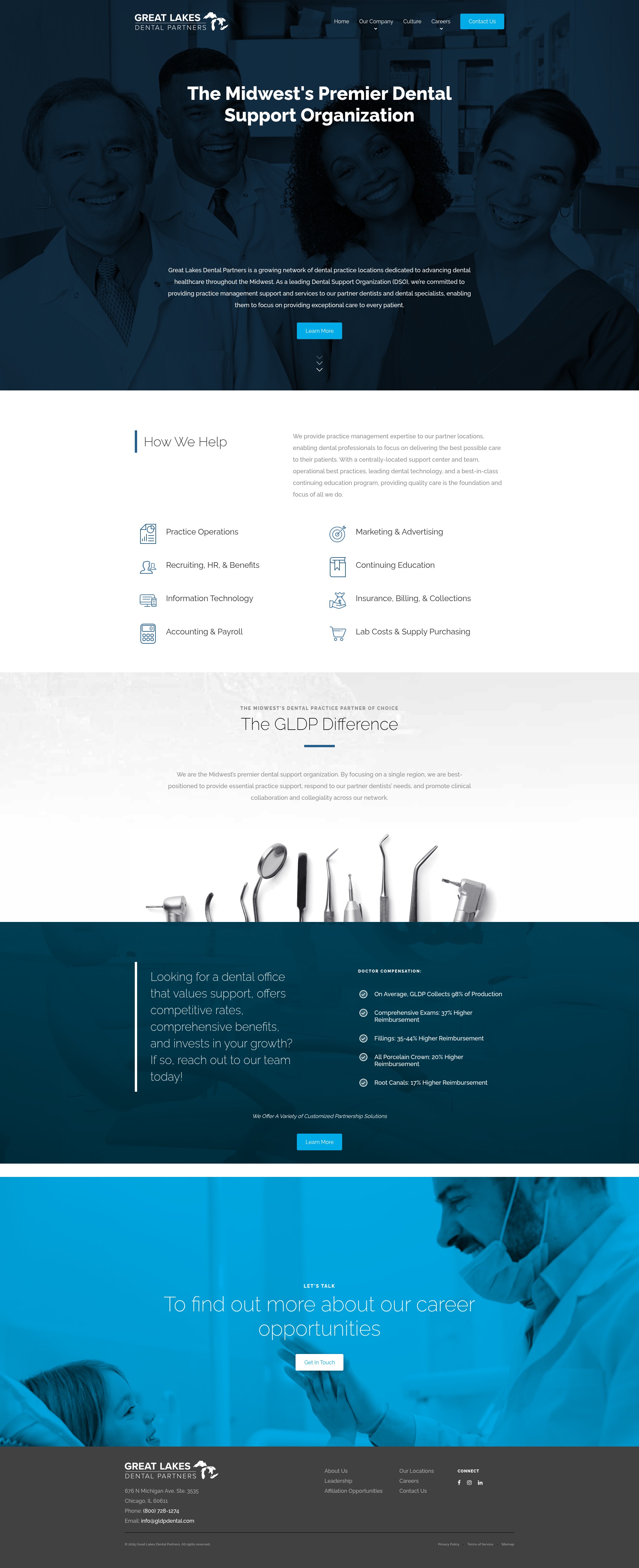 Screenshot of greatlakesdentalpartners.com
