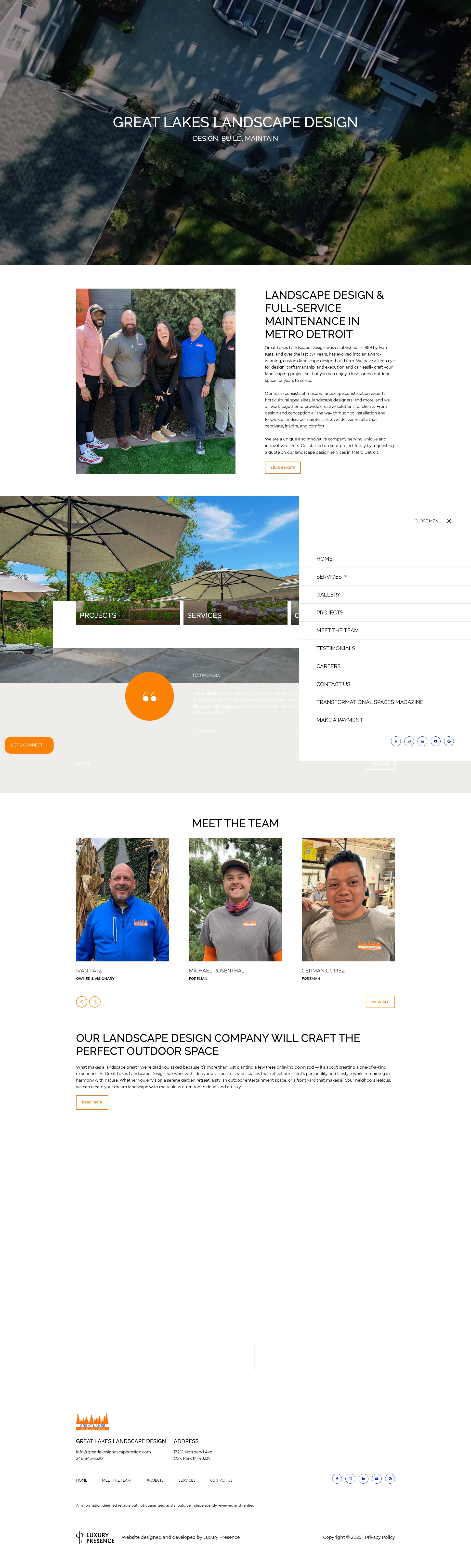 Screenshot of greatlakeslandscapedesign.com