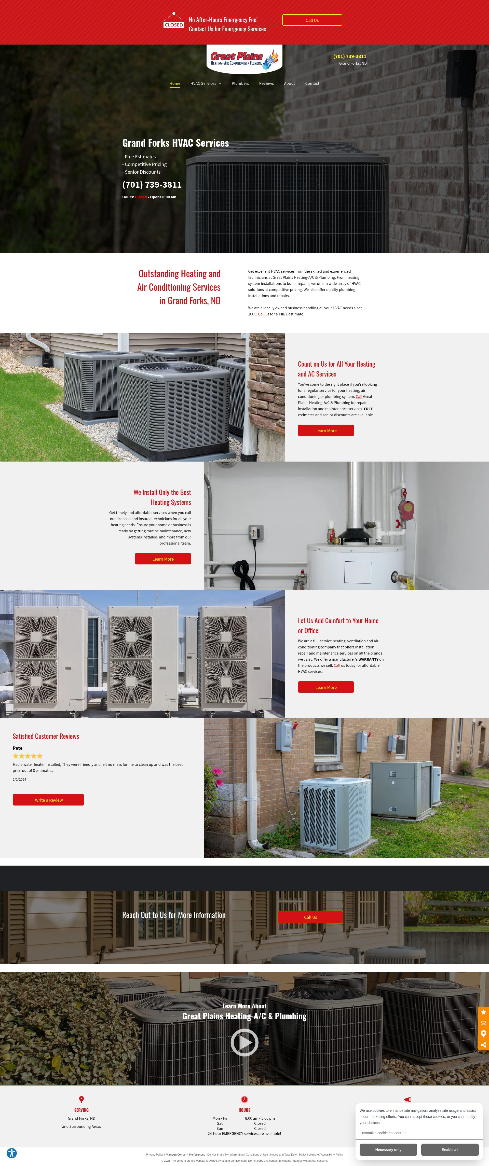 Screenshot of greatplainsheating.com