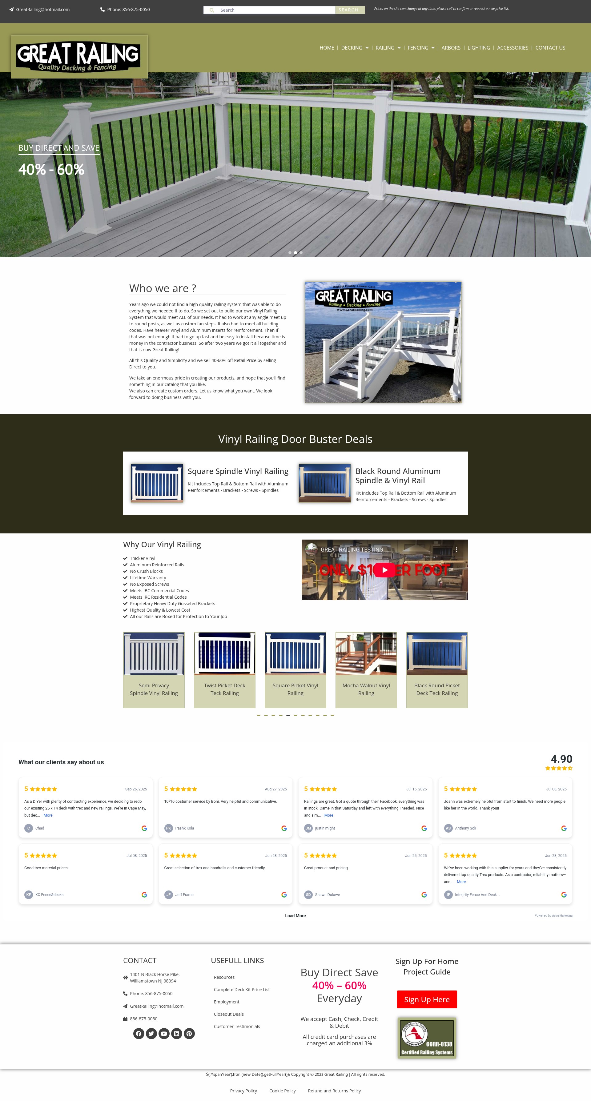 Screenshot of greatrailing.com
