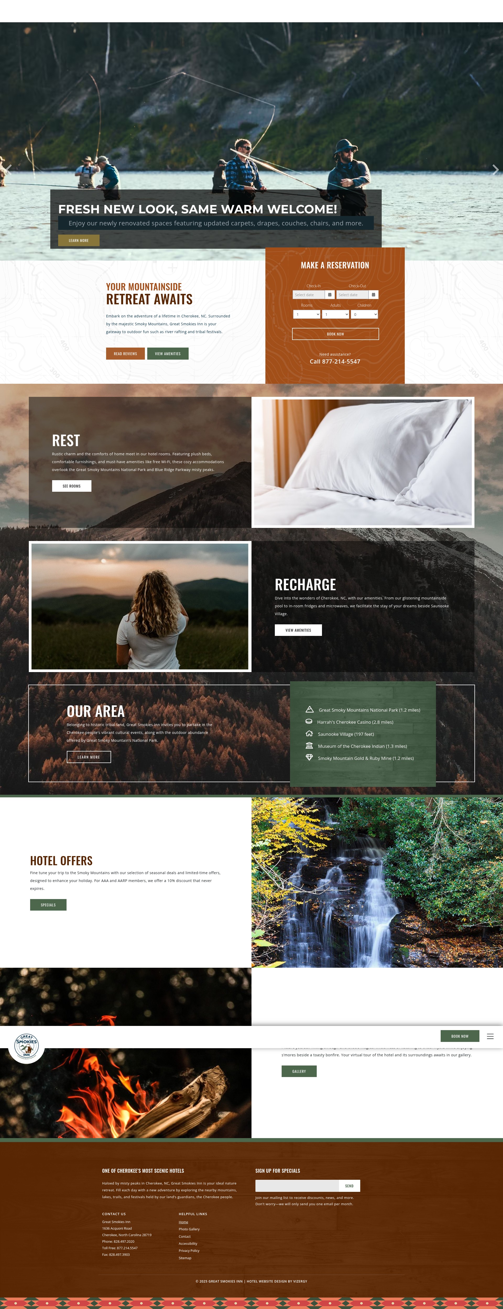 Screenshot of greatsmokiesinn.com
