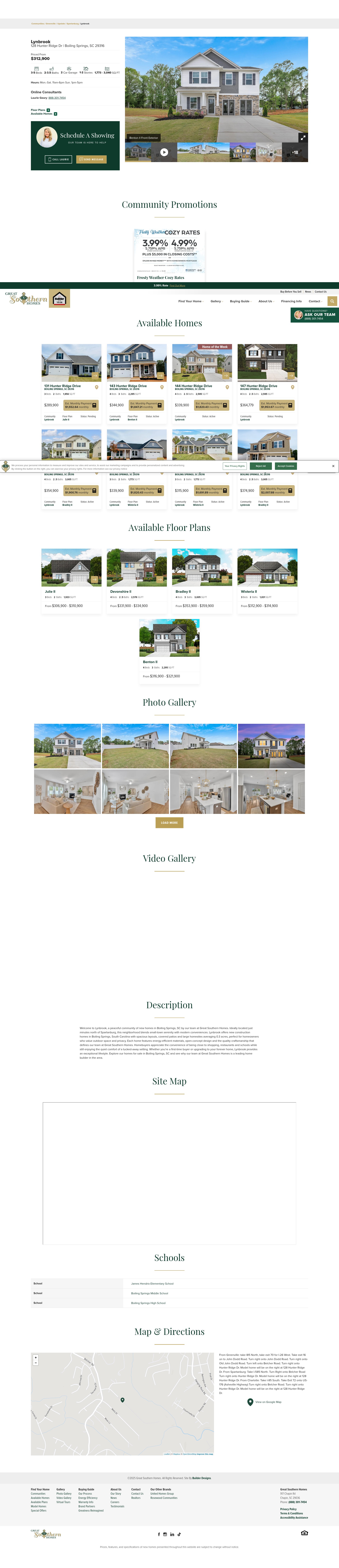 Screenshot of greatsouthernhomes.com