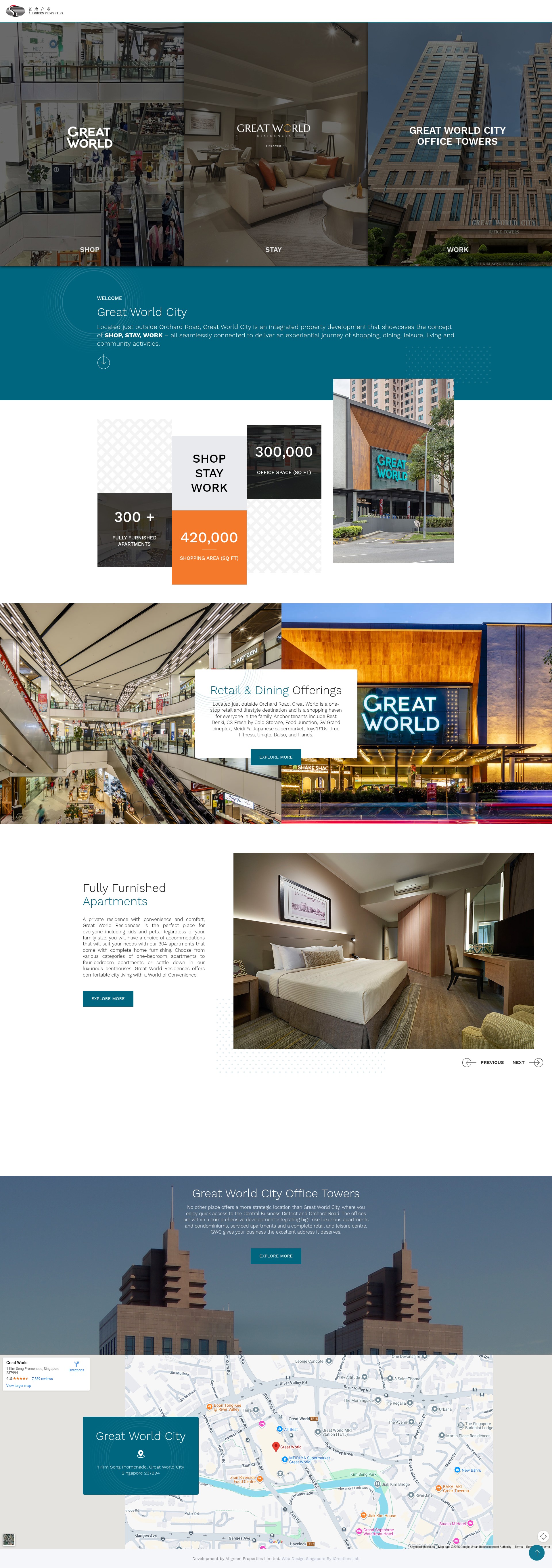 Screenshot of greatworld.com.sg