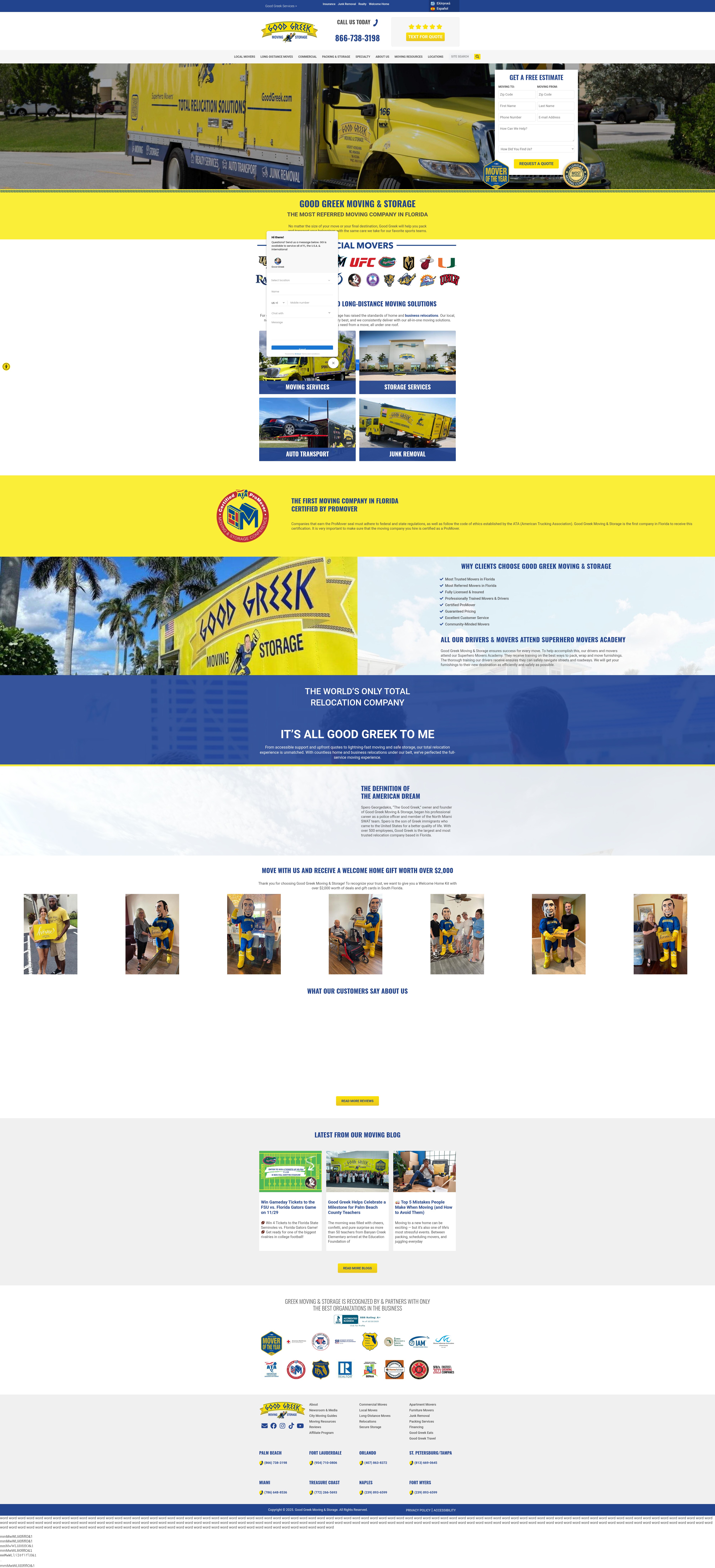 Screenshot of greekmoving.com