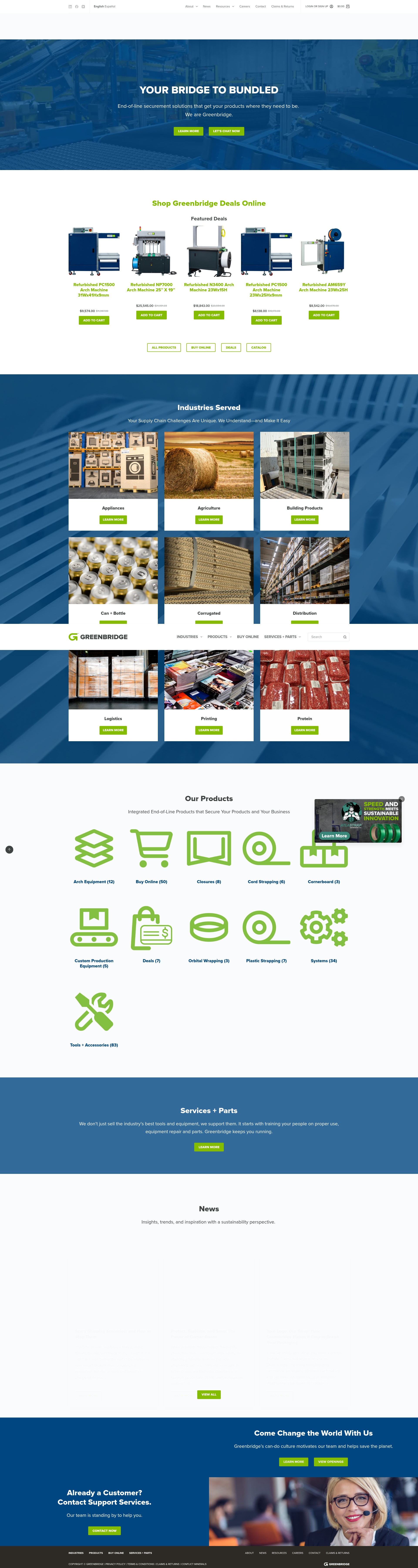 Screenshot of greenbridge.com