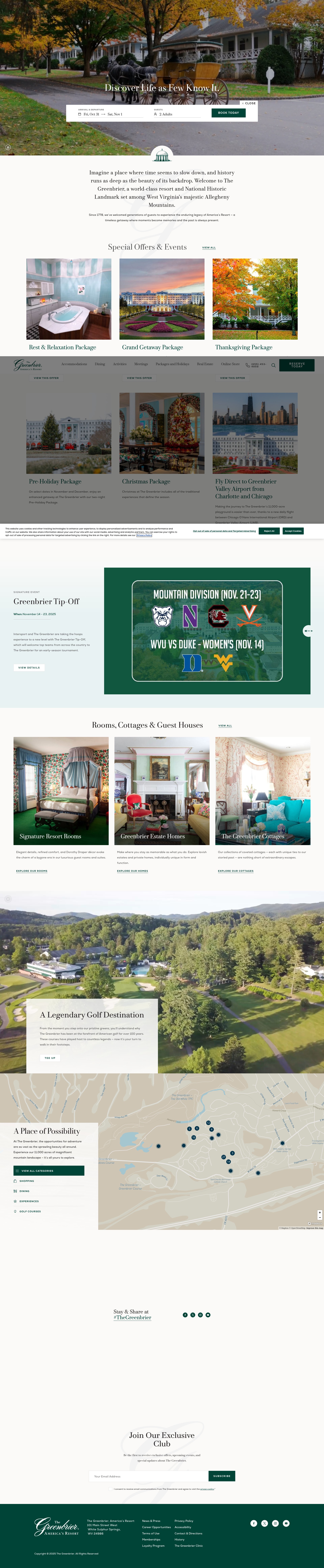 Screenshot of greenbrier.com