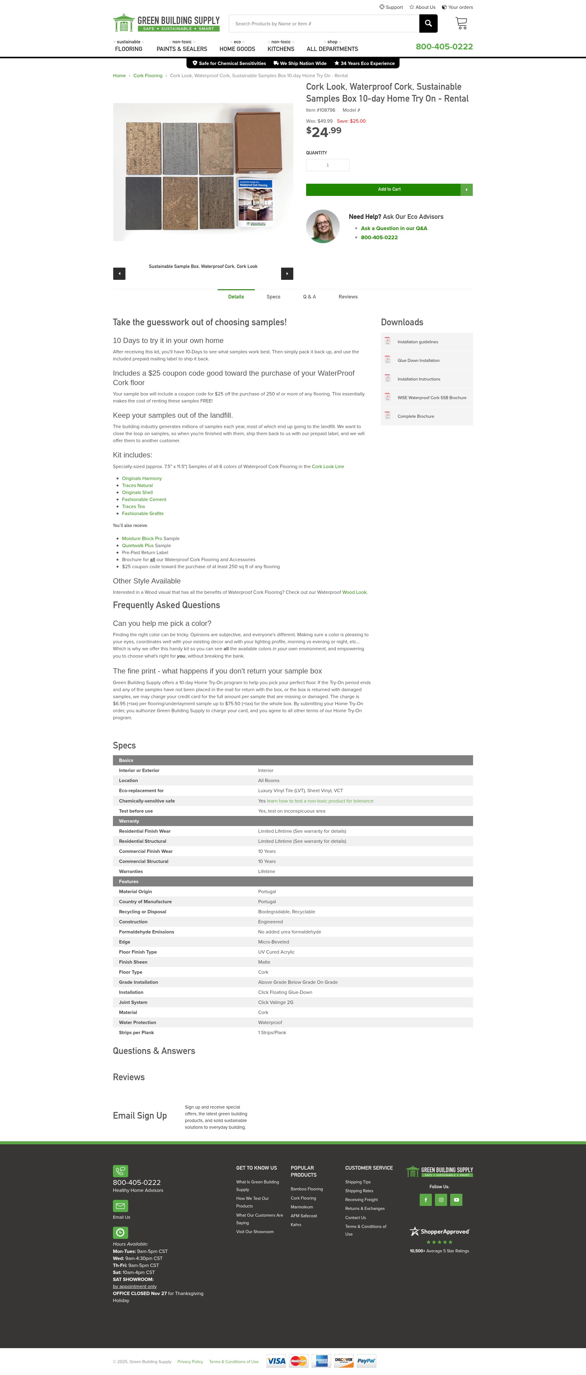 Screenshot of greenbuildingsupply.com