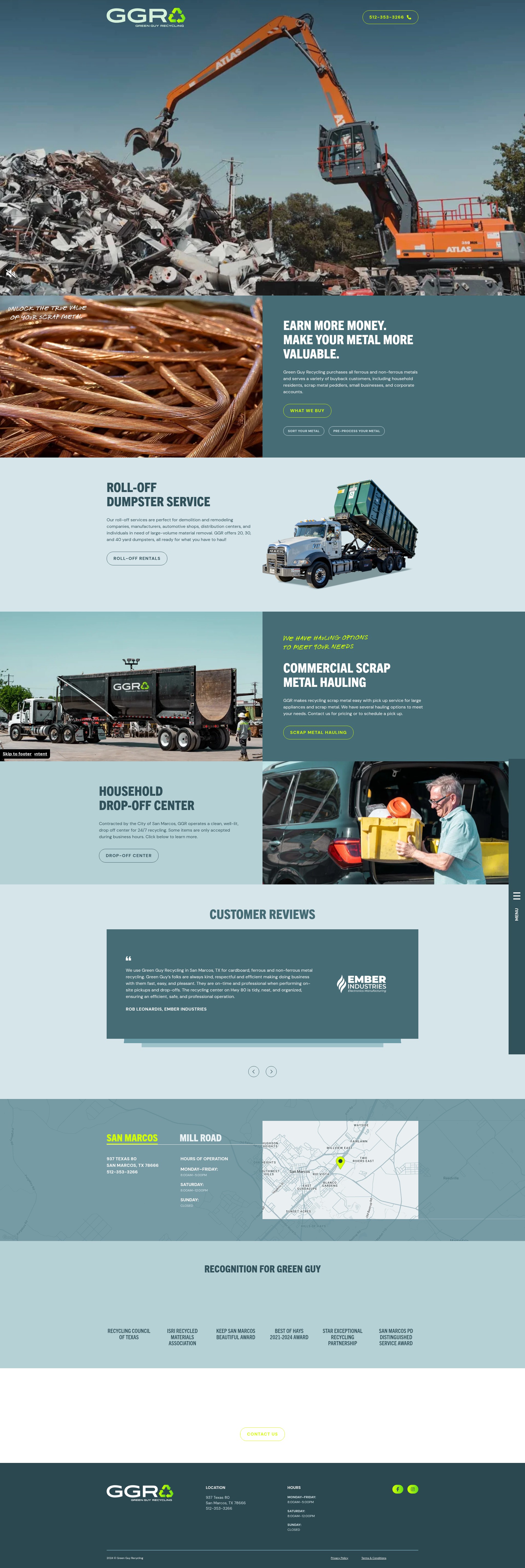 Screenshot of greenguyrecycling.com