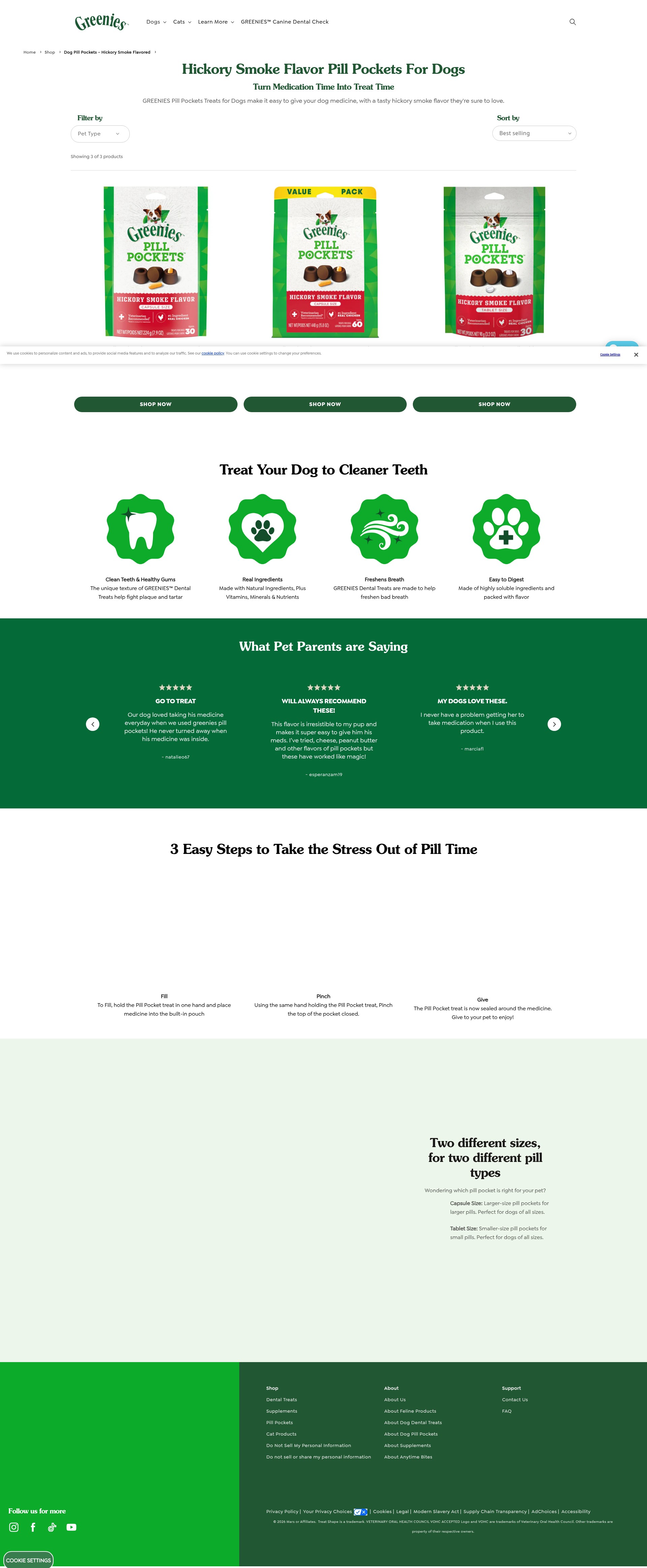 Screenshot of greenies.com