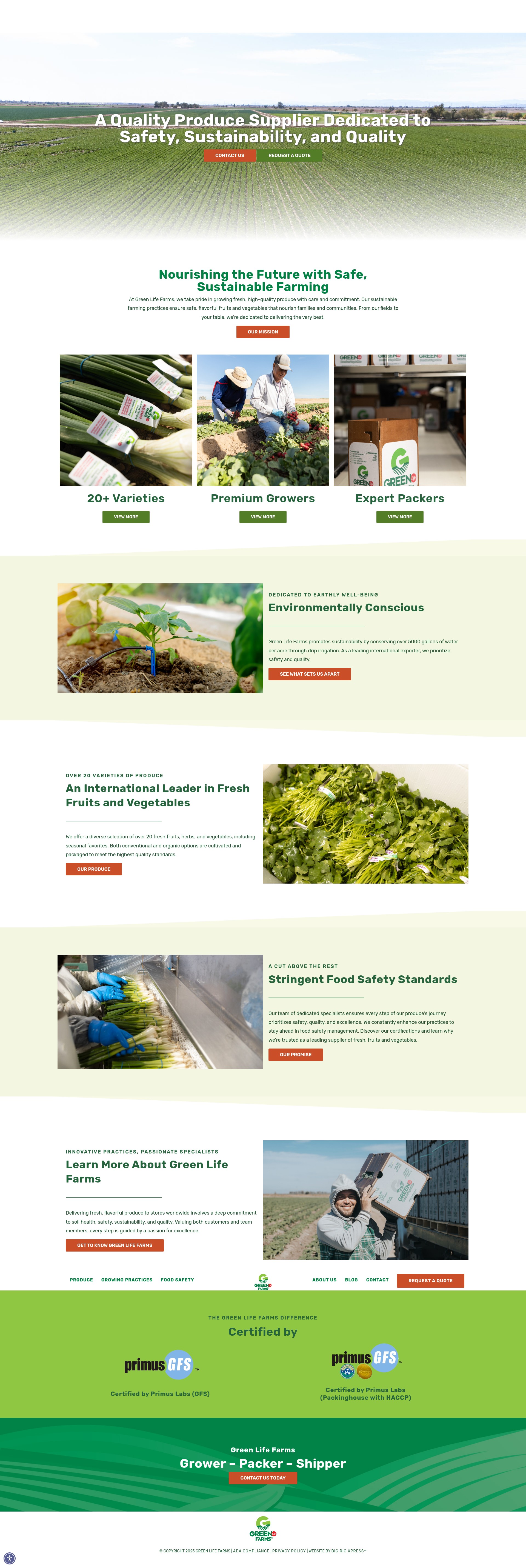 Screenshot of greenlifefarms.com