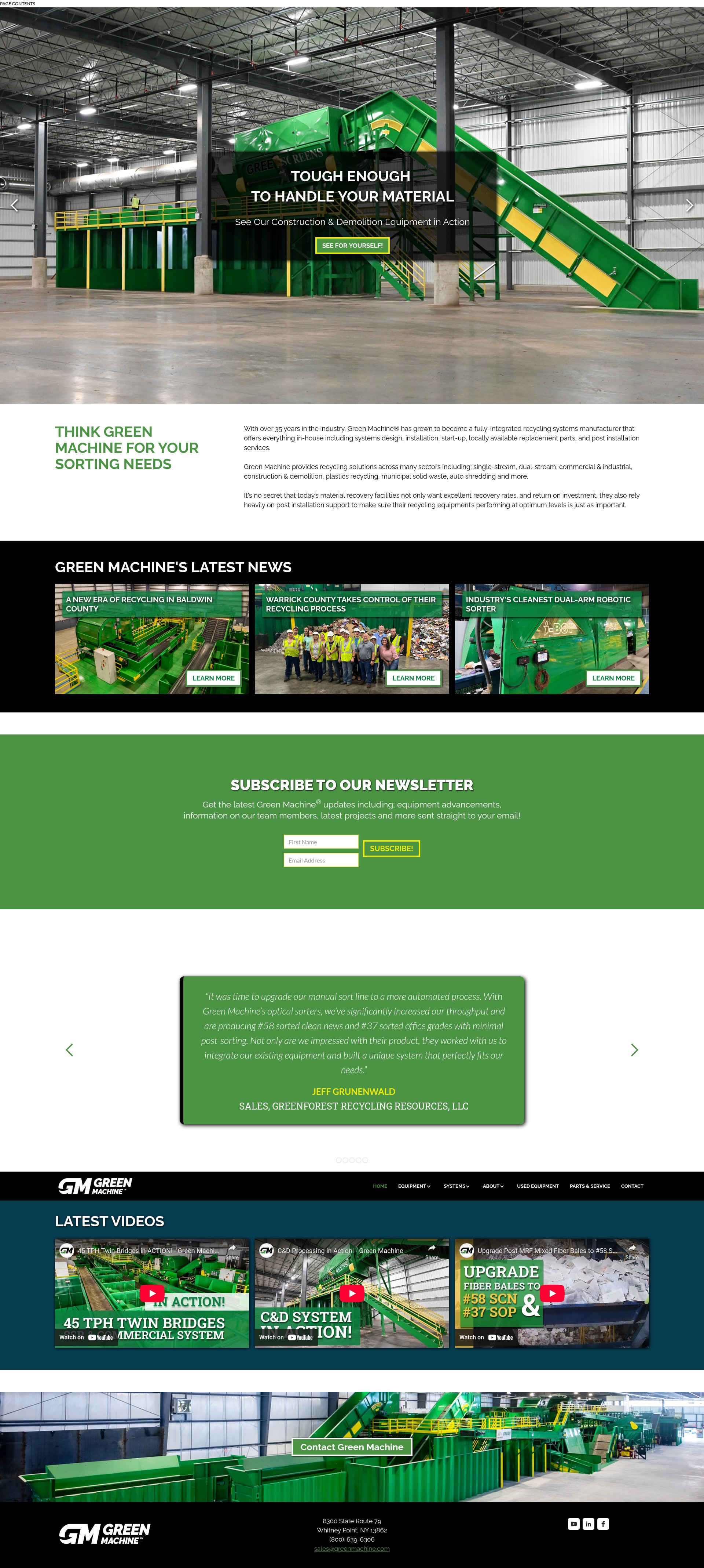 Screenshot of greenmachine.com