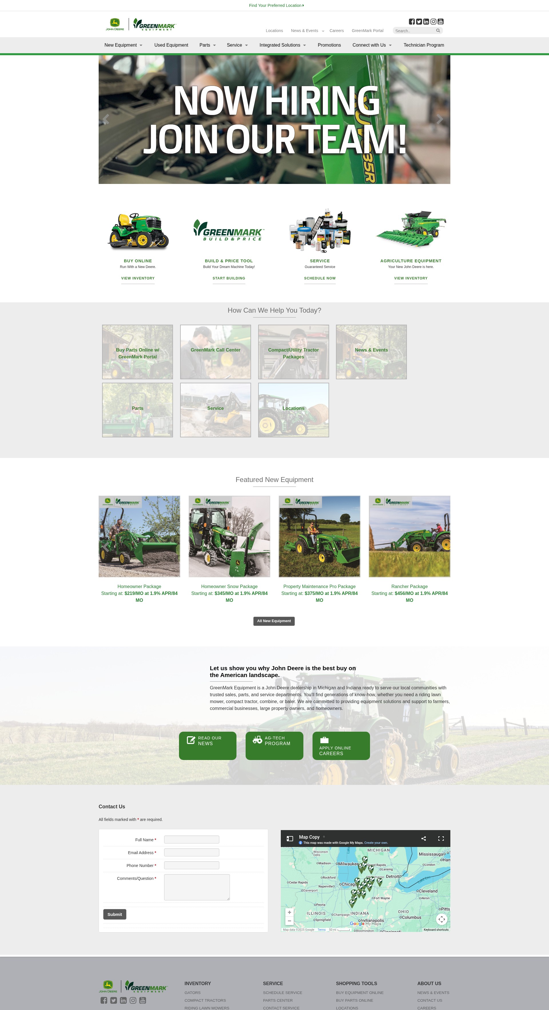 Screenshot of greenmarkequipment.com
