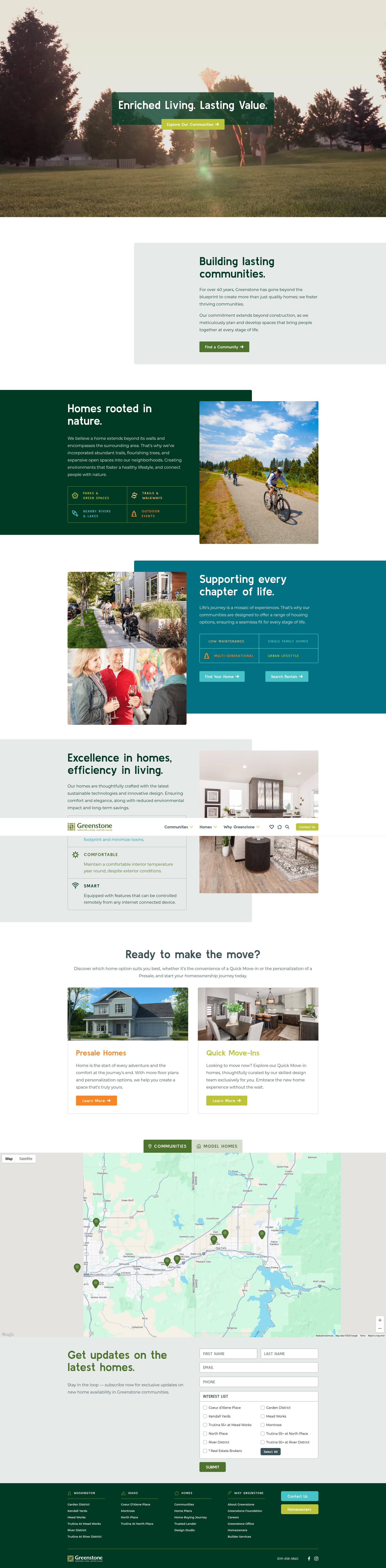 Screenshot of greenstonehomes.com