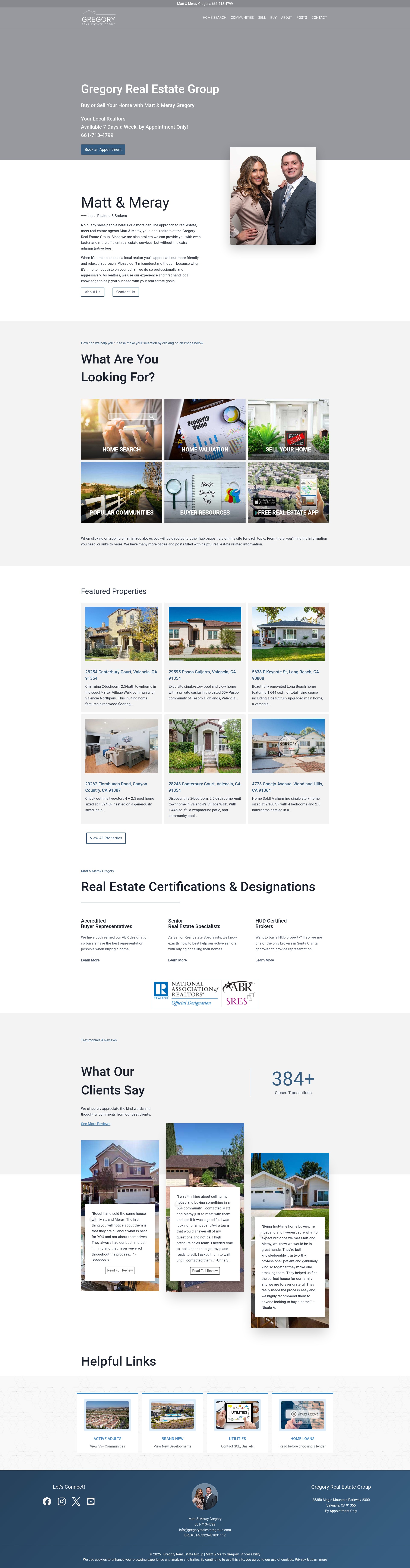 Screenshot of gregoryrealestategroup.com