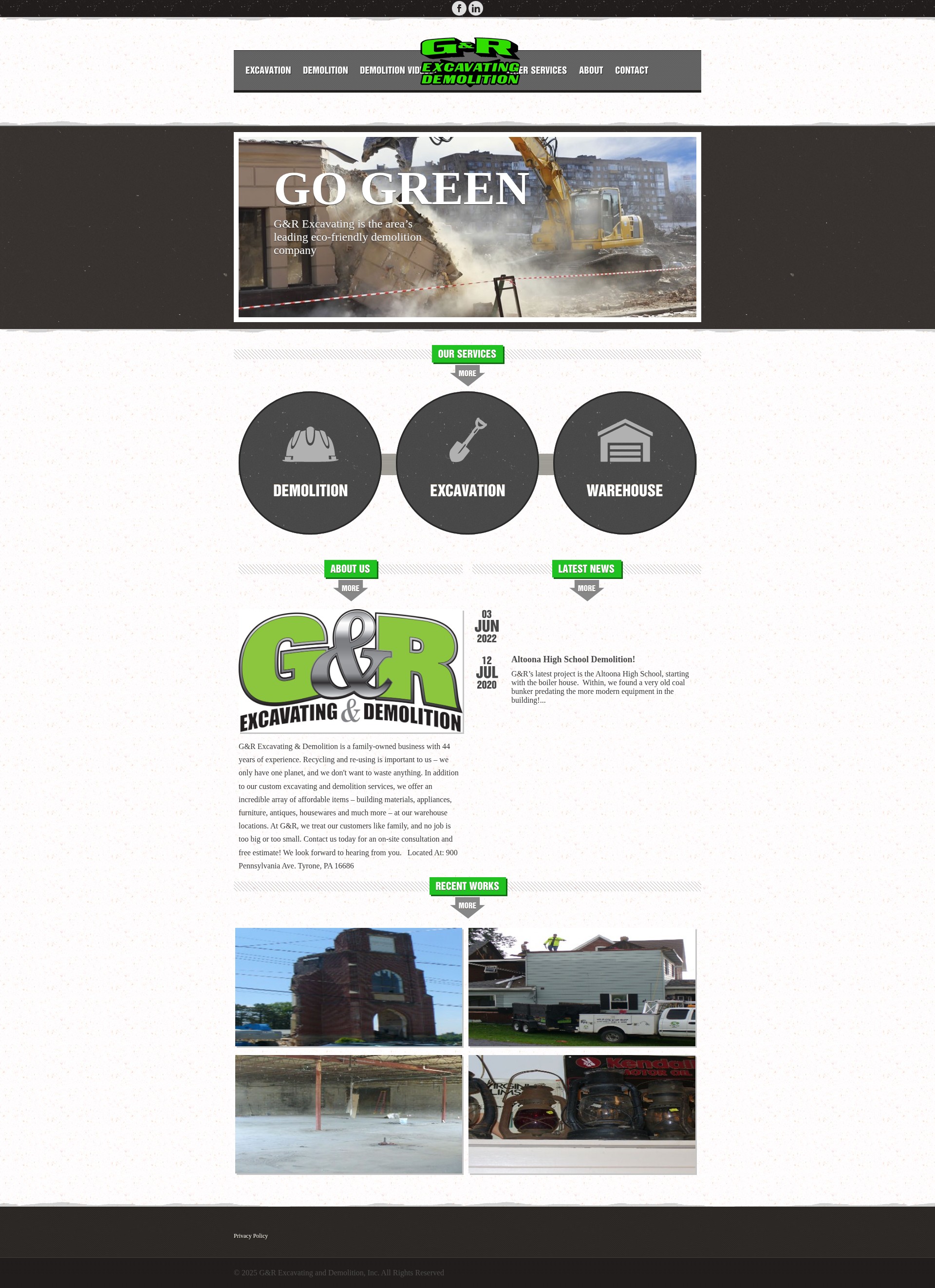 Screenshot of grexcavatedemo.com