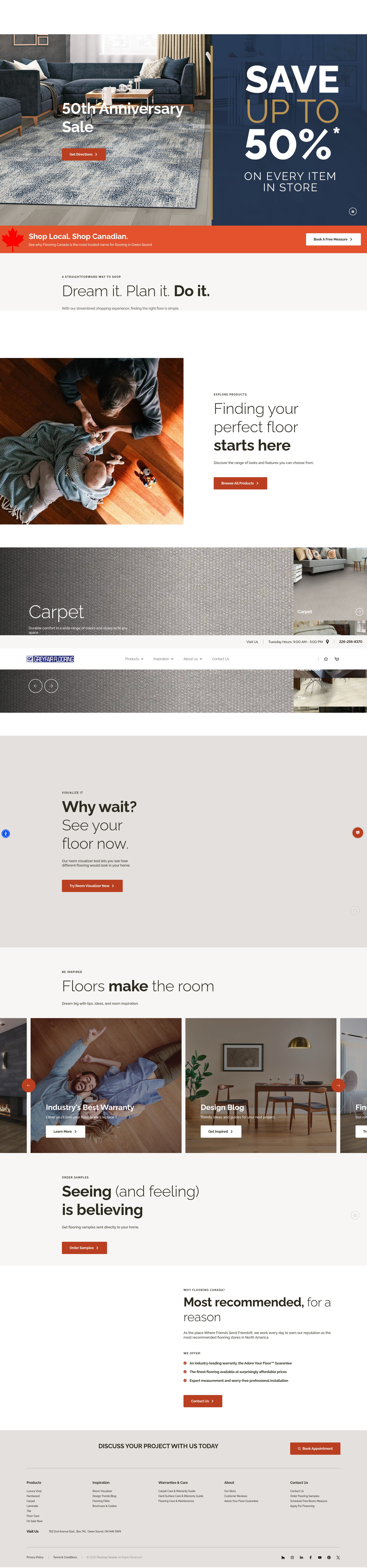 Screenshot of greyfairflooring.ca