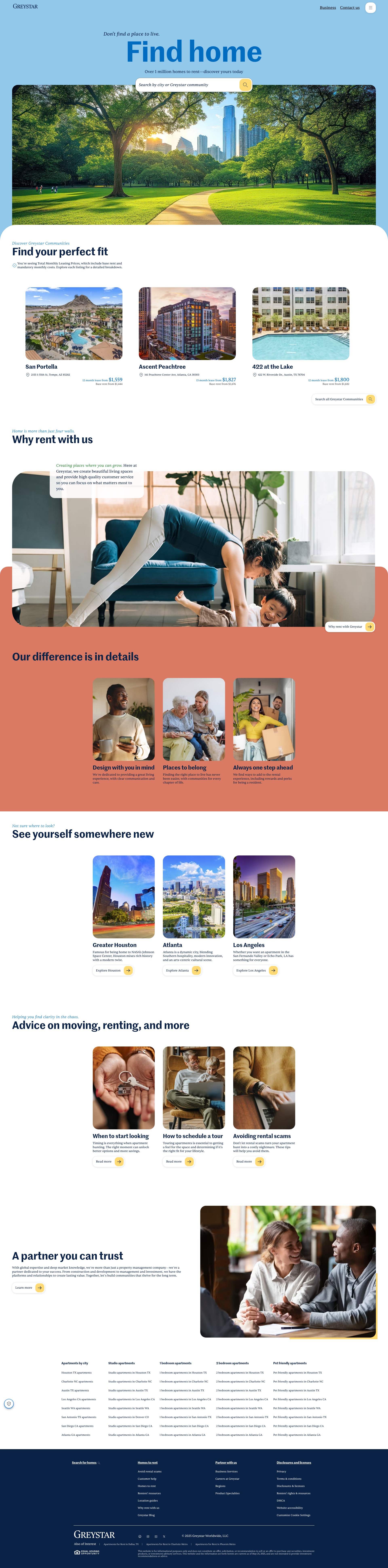 Screenshot of greystar.com