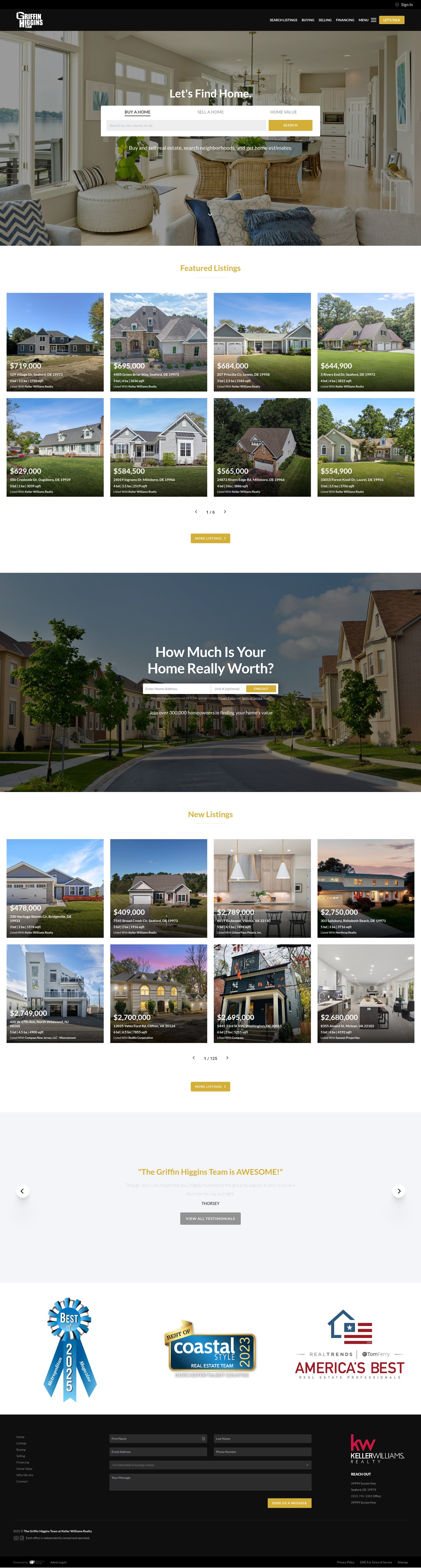 Screenshot of griffinhigginsteam.com
