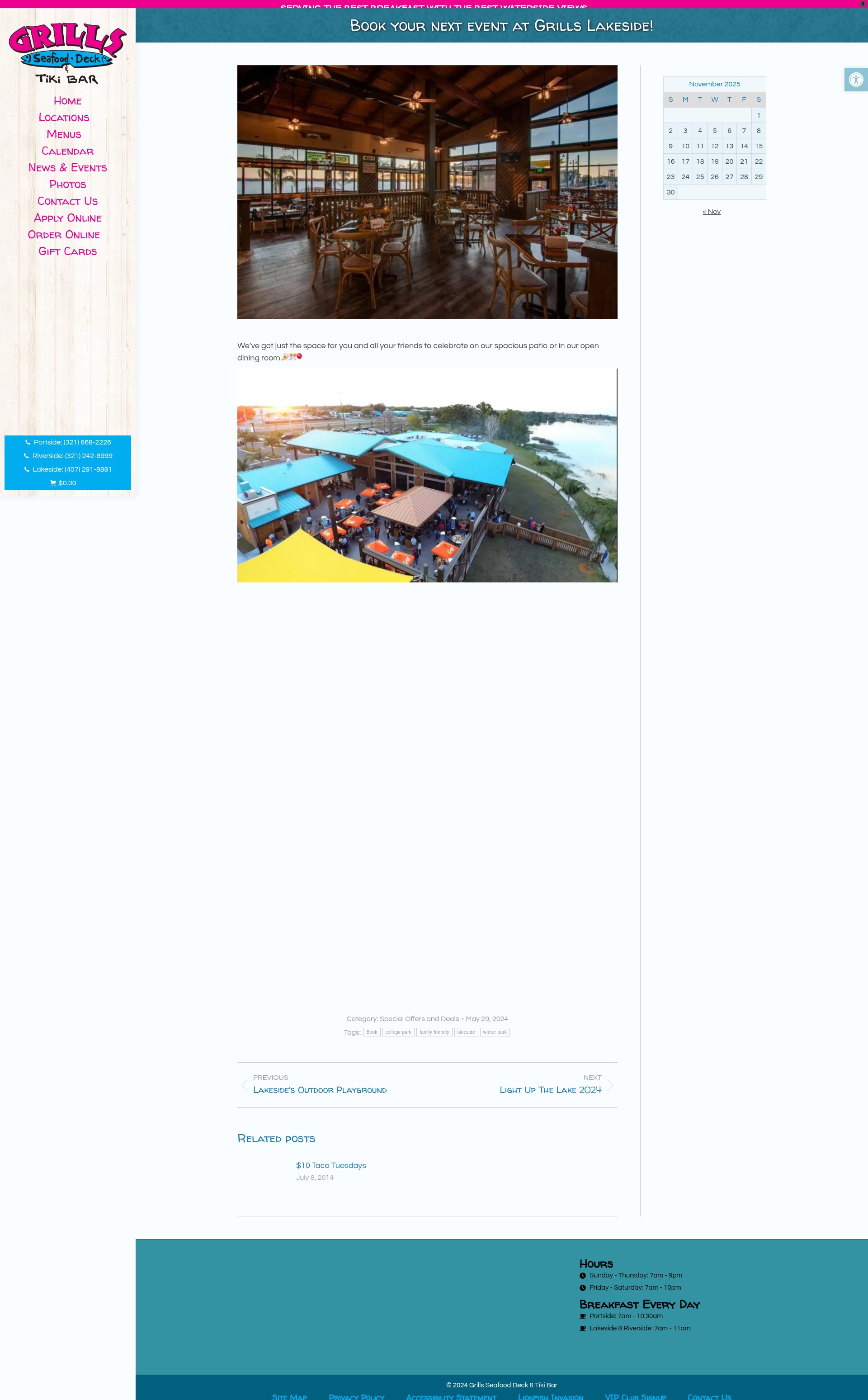 Screenshot of grillsseafood.com
