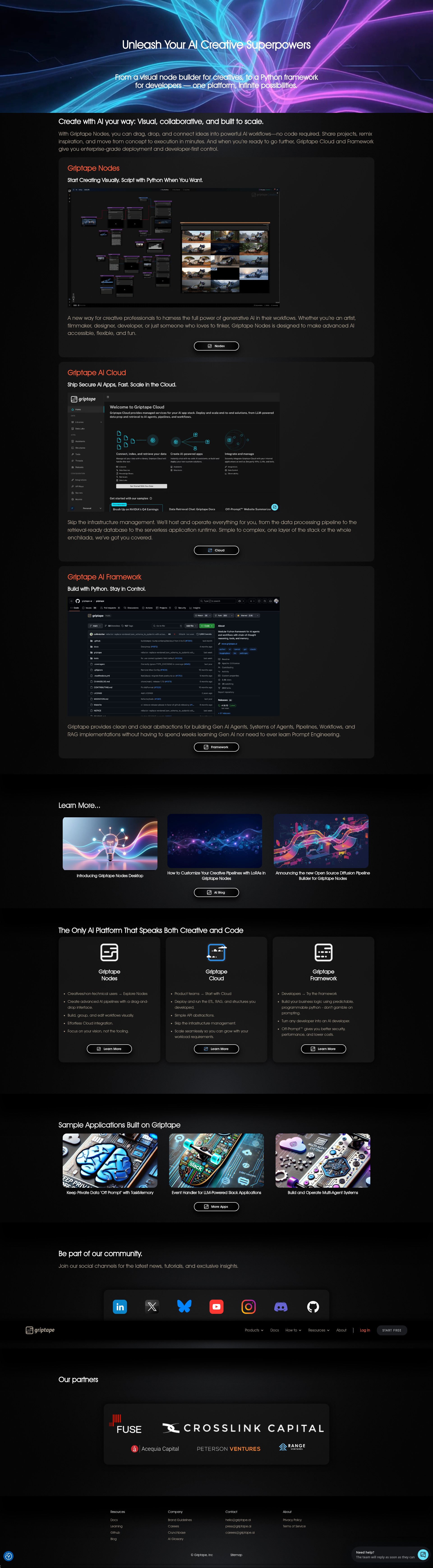Screenshot of griptape.ai
