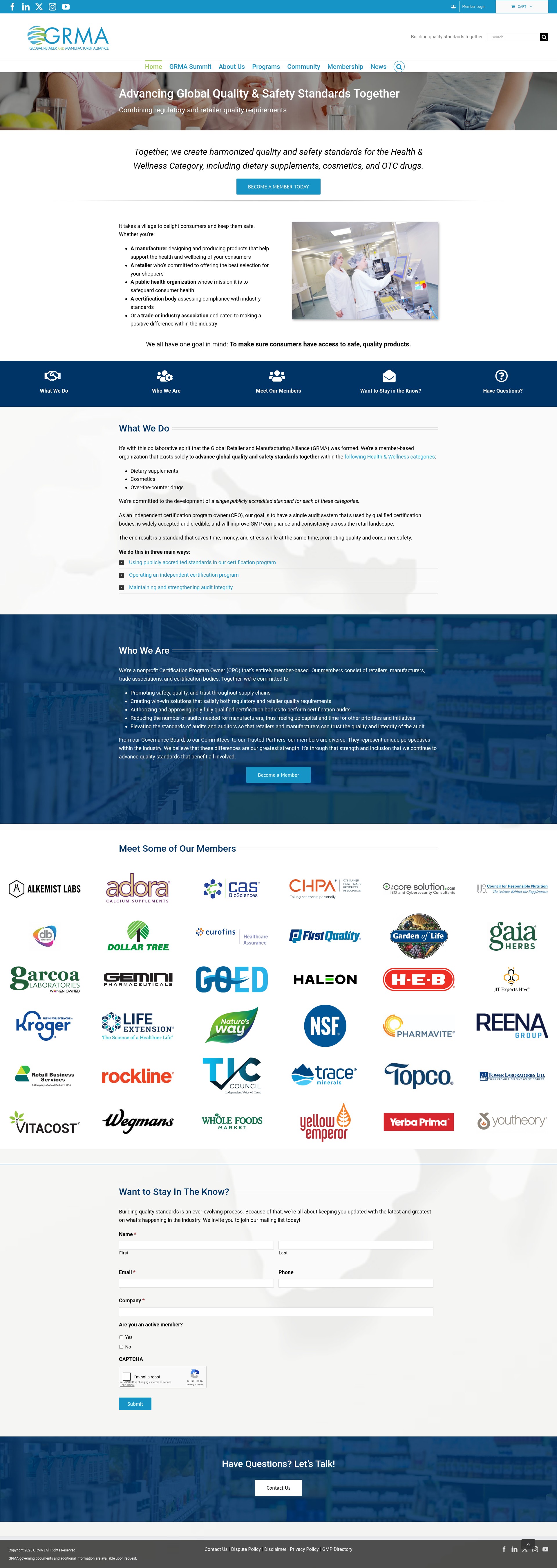 Screenshot of grmalliance.org
