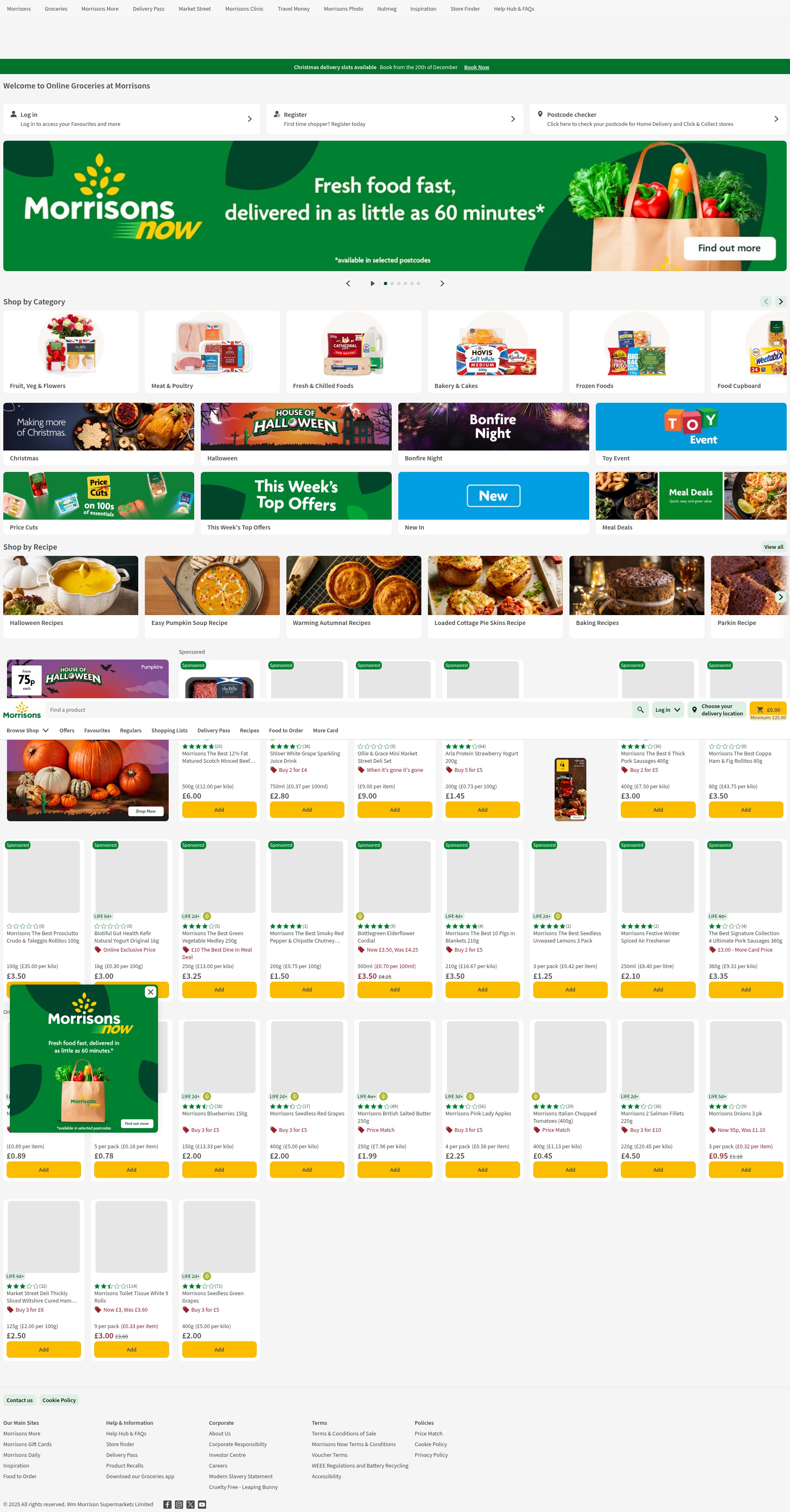 Screenshot of groceries.morrisons.com