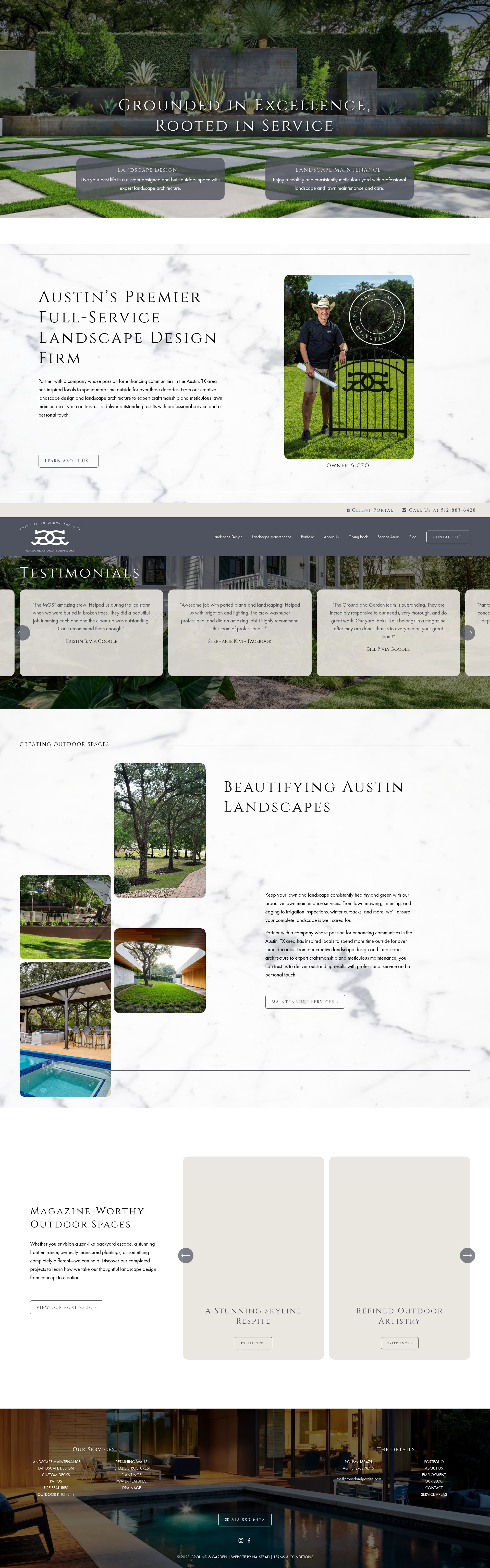 Screenshot of groundandgarden.com