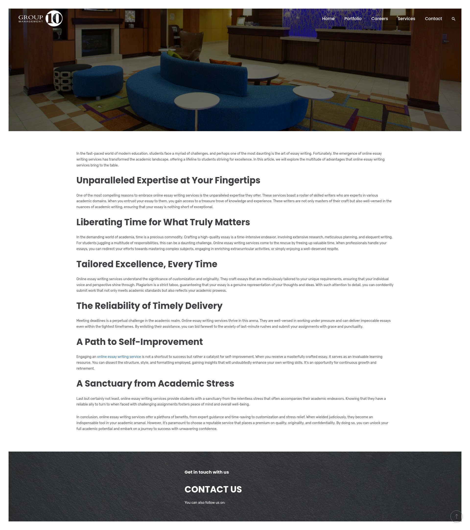 Screenshot of group10management.com
